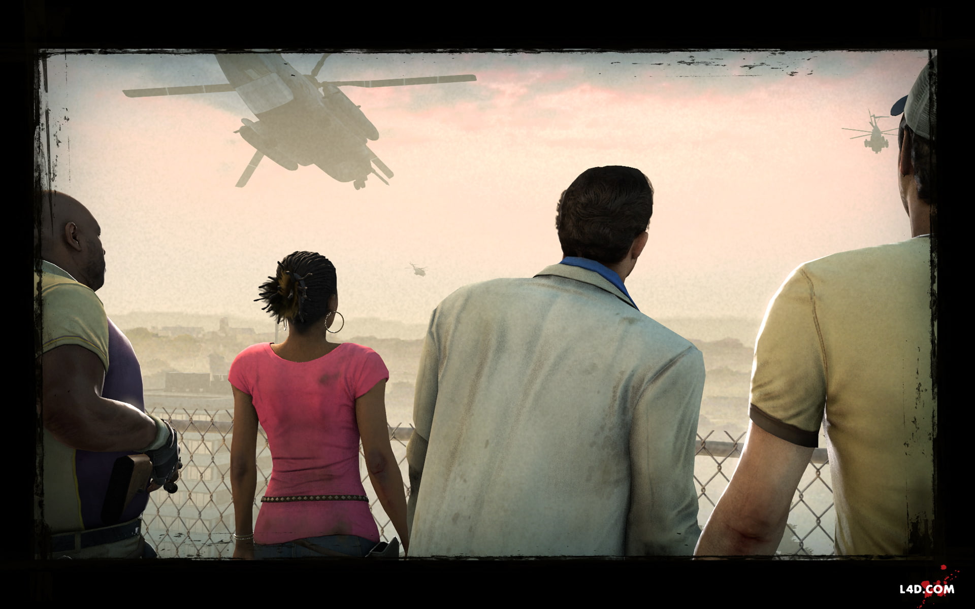 hd, 4, dead, left, back, video games, l4d, ld, helicopter, 1080P, HD Wallpaper