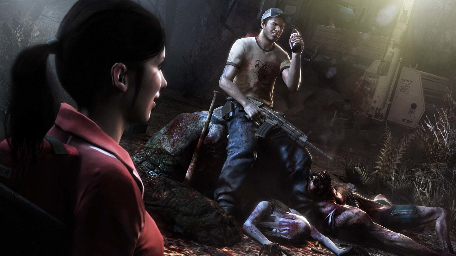 indoors, young women, young men, weapon, gun, Left 4 Dead, 1080P, Left 4 Dead 2, males, crime, togetherness, young adult, emotion, people, men, aggression, HD Wallpaper