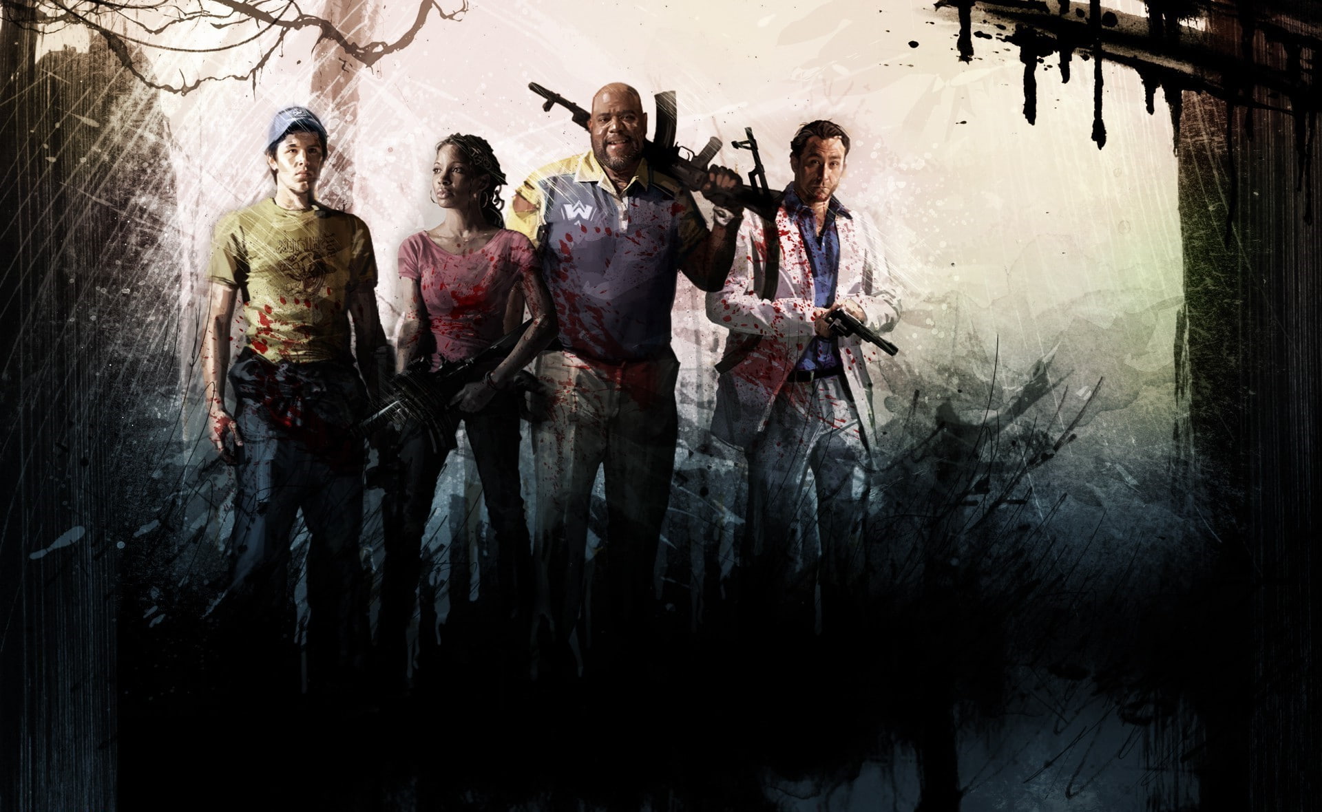 belief, art and craft, adult, young men, 1080P, nature, Left 4 Dead 2, females, group of people, digital composite, male likeness, religion, indoors, people, HD Wallpaper