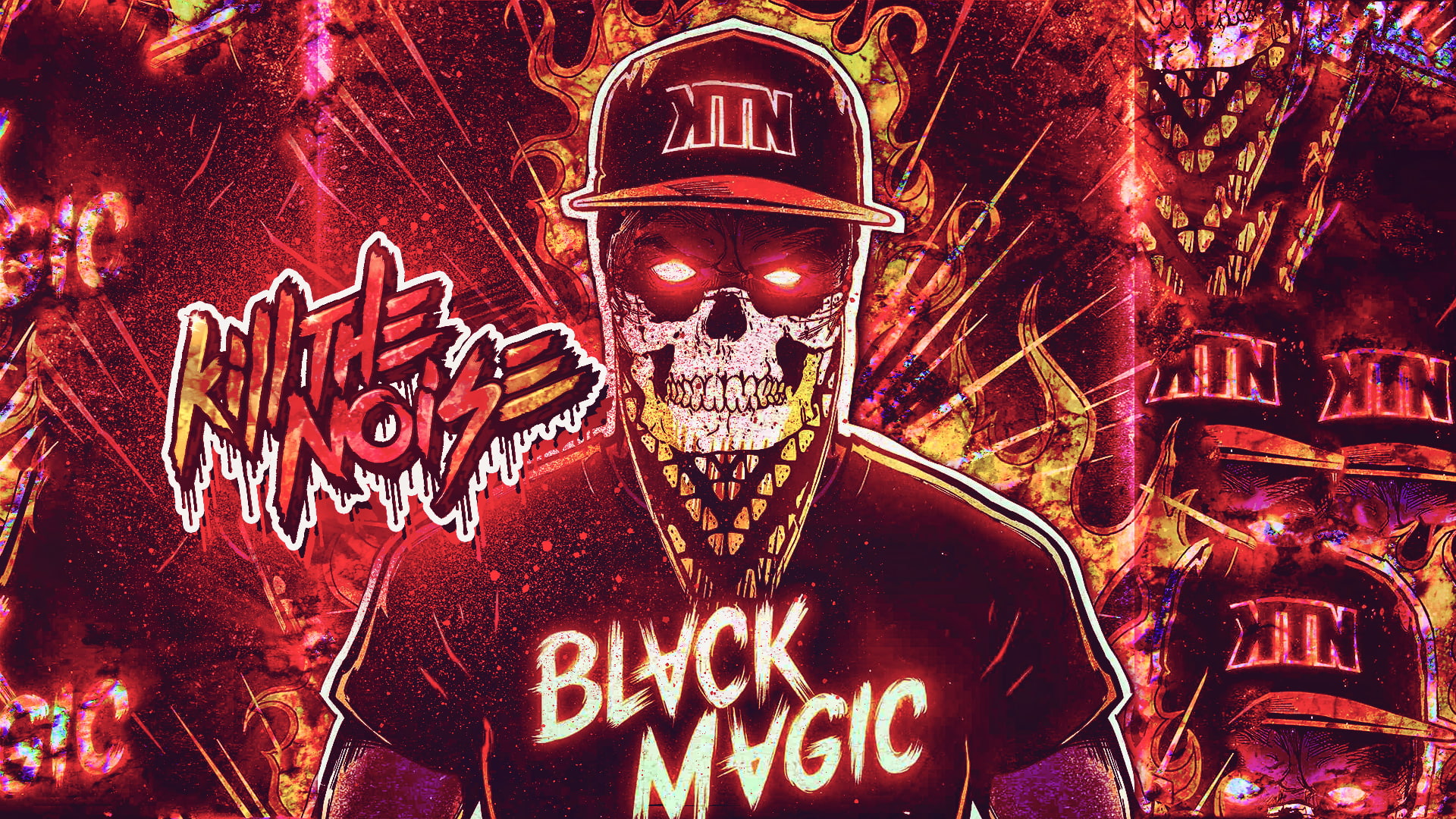 album, art, cover, eyes, hop, noise, rap, demon, hip, dark, skull, 1080P, horror, kill, HD Wallpaper