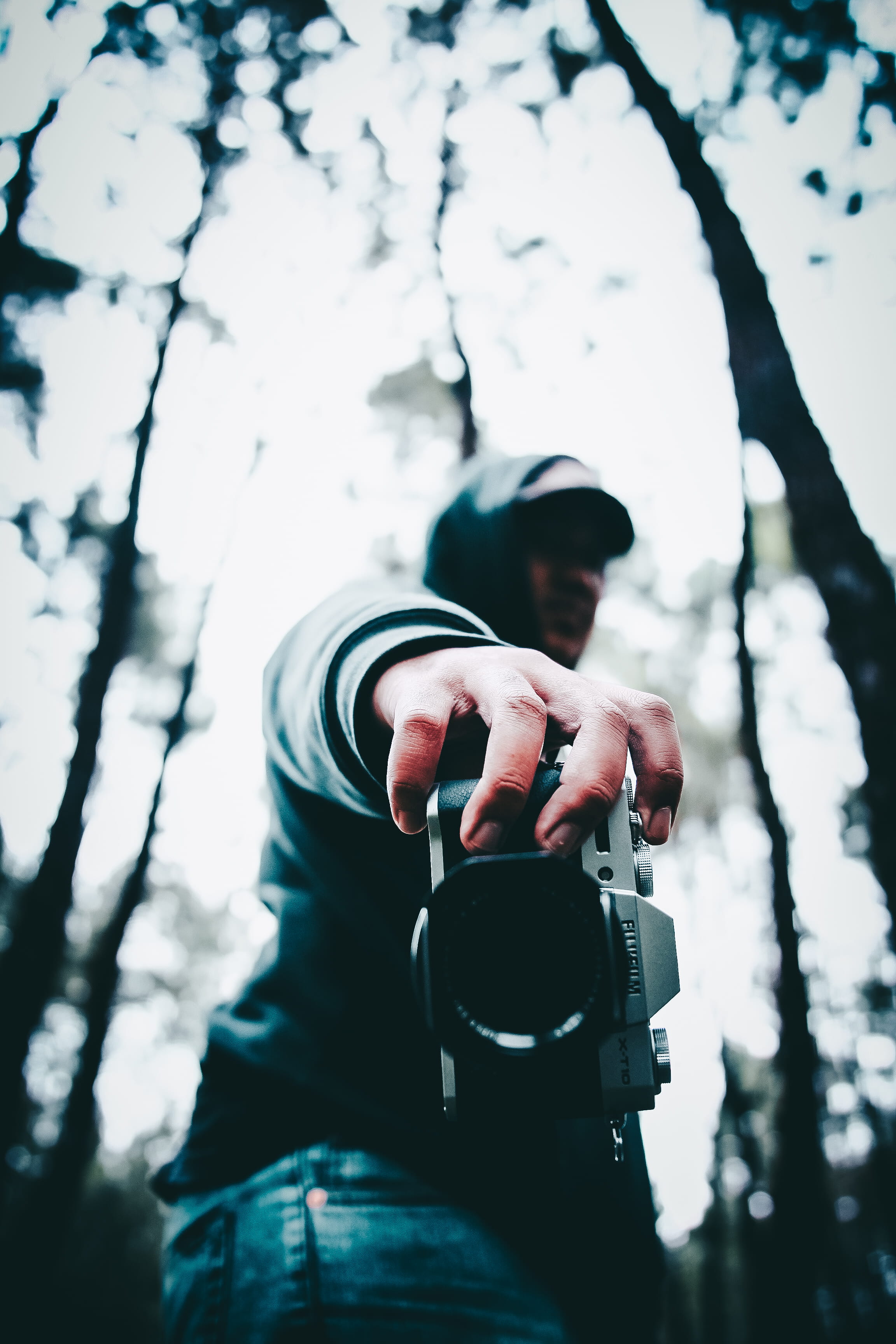 day, person, human hand, holding, photographic equipment, camera, leisure activity, finger, photography, tree, outdoors, activity, camera lens, digital single-lens reflex camera, Phone HD Wallpaper