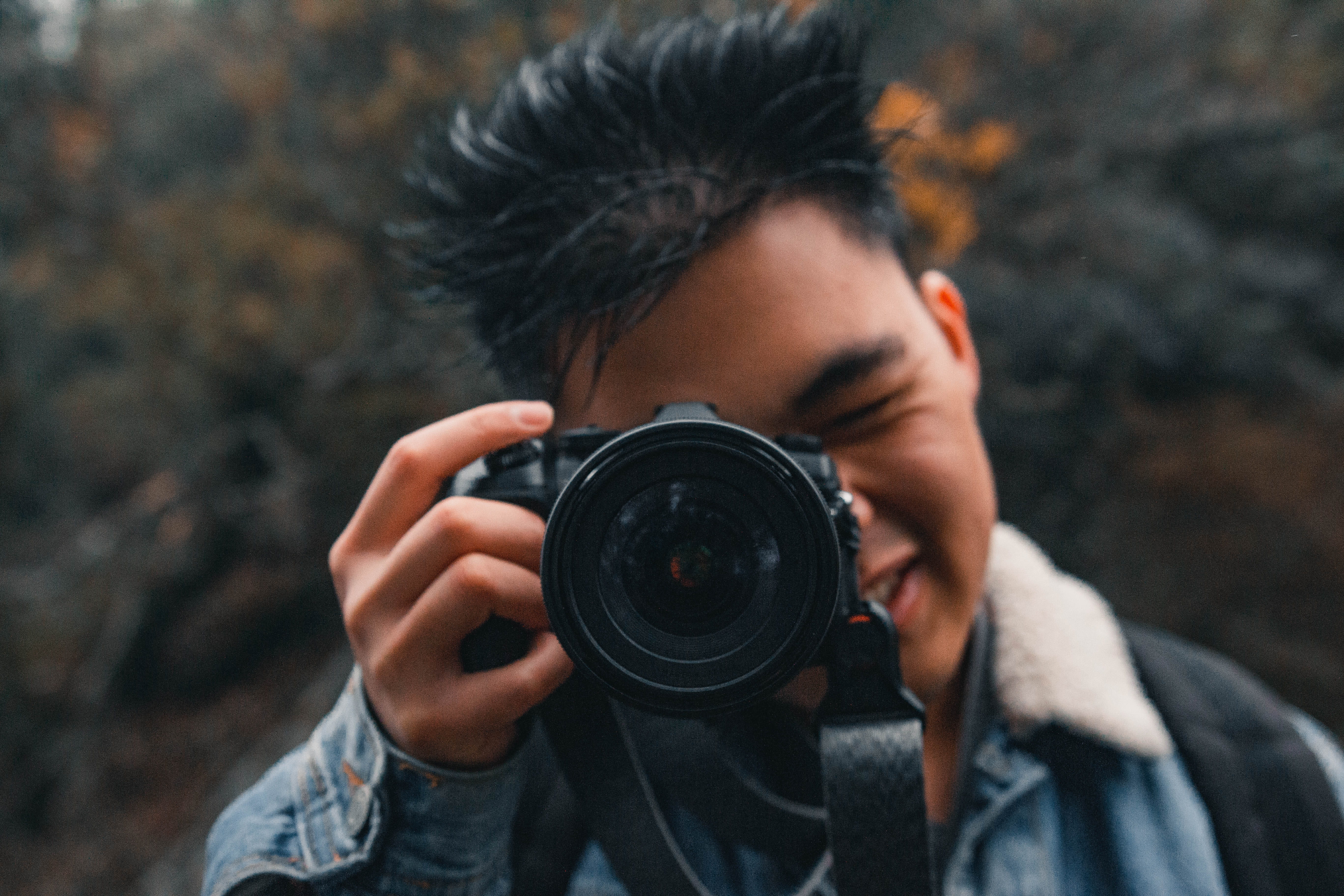 men, digital camera, lens, right, person, photography, 5K, young adult, outdoors, face, occupation, headshot, photo, slr camera, holding, photography themes, HD Wallpaper