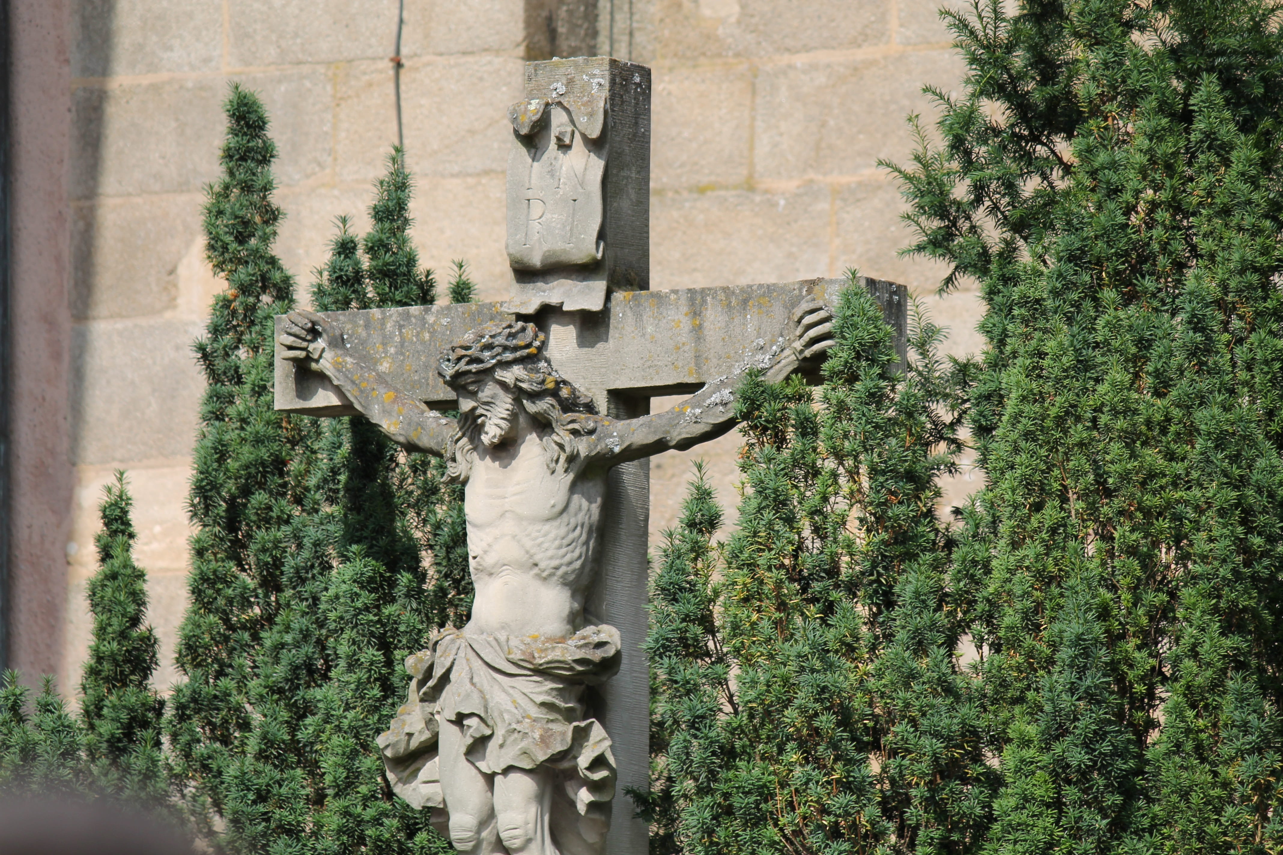 no people, god, jesus, believe, day, grave, christ, christianity, tree, figure, 4K, representation, stone Material, creativity, nature, church, human representation, HD Wallpaper