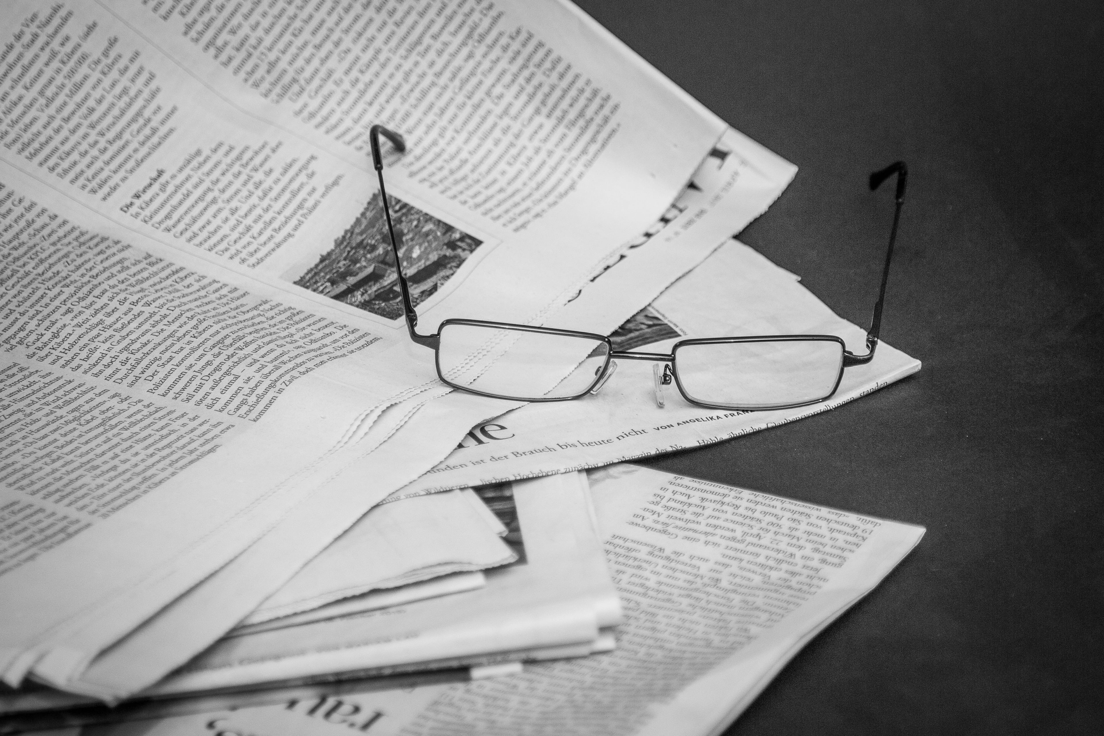publication, textile, inform, table, personal accessory, open, clothing, glasses, newspaper, newsprint, fashion, close-up, art and craft, indoors, text, HD Wallpaper