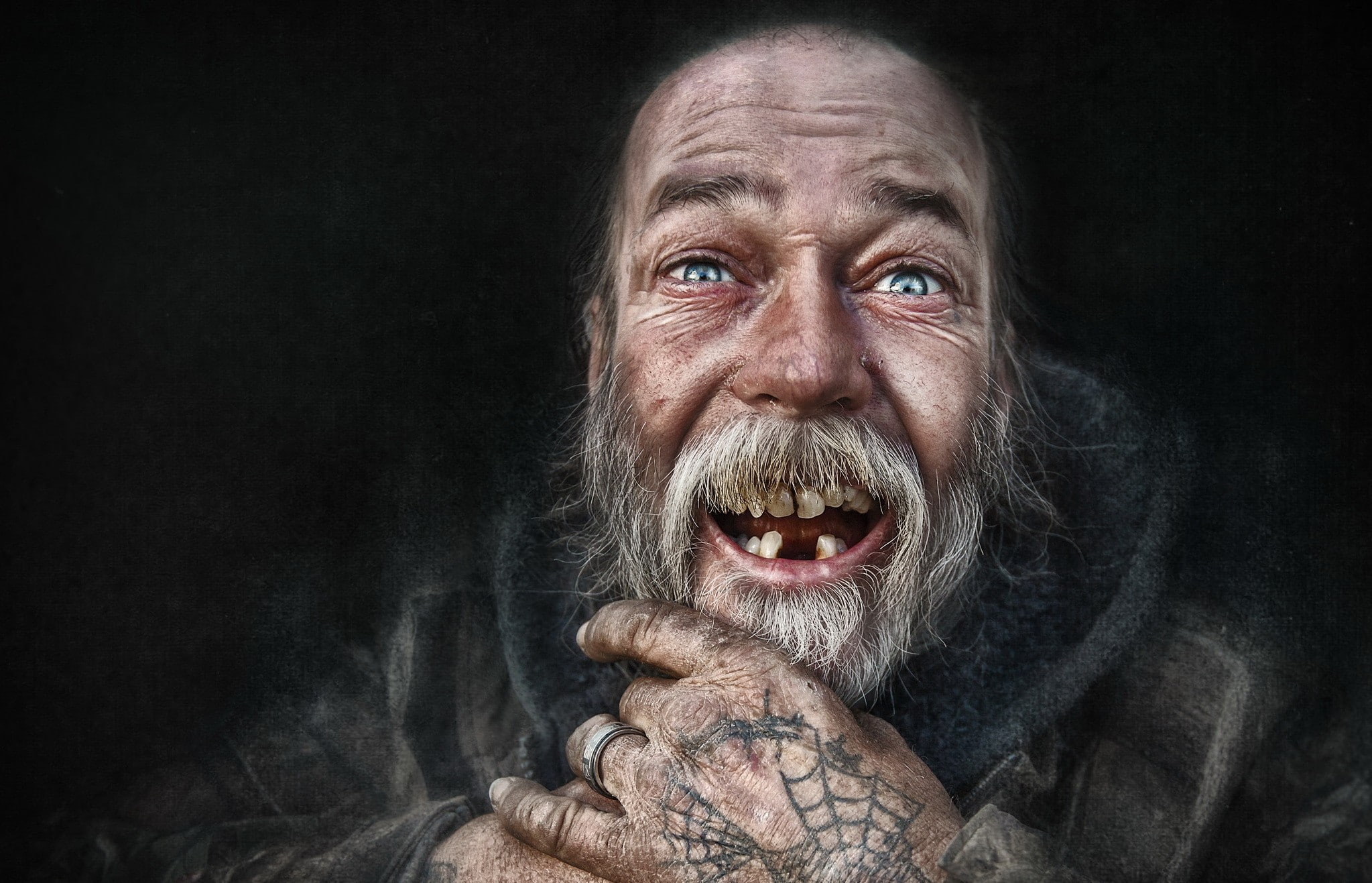 old people, 1080P, face, teeth, men, HD Wallpaper