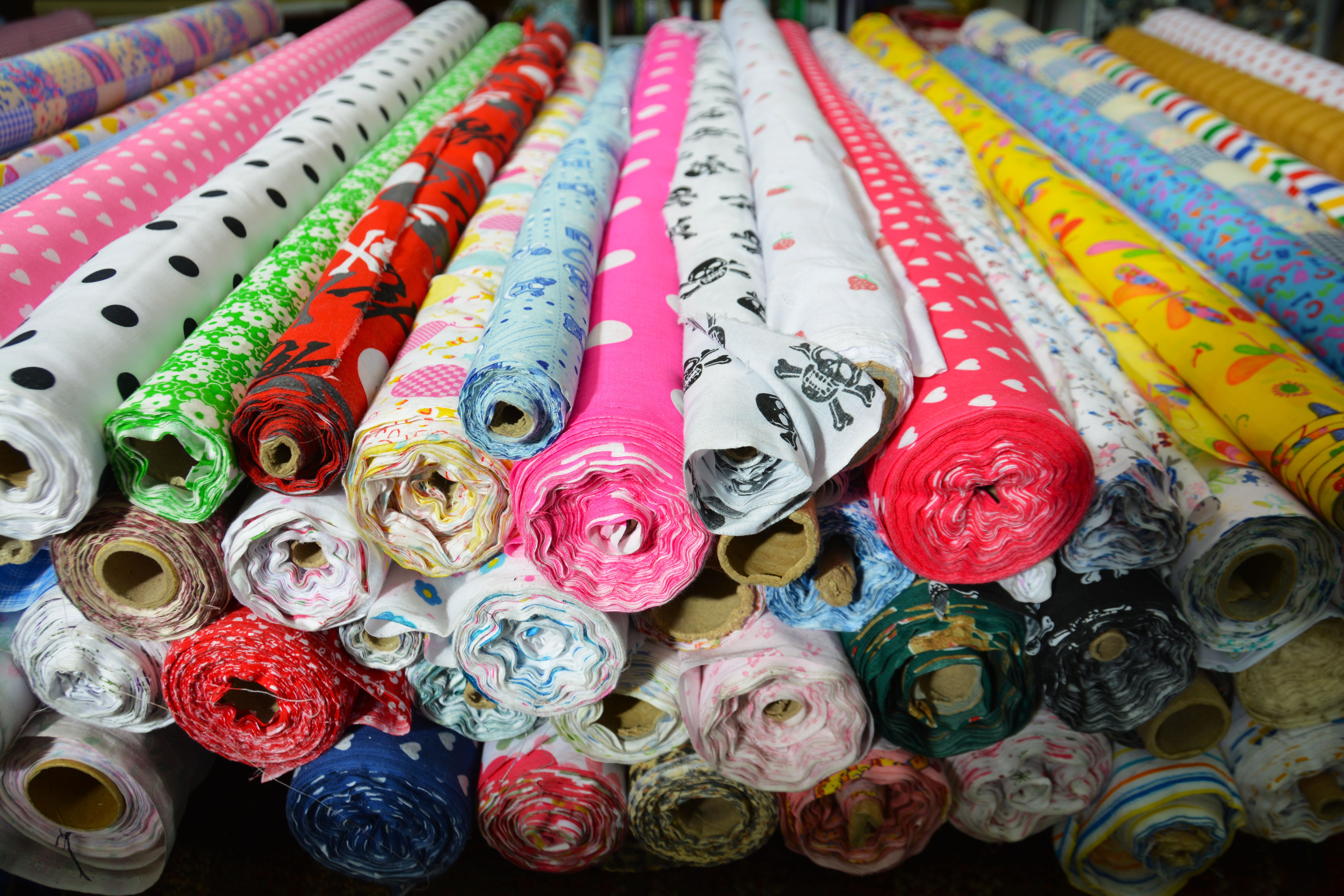 no people, thread, workshop, art and craft, rolls, equipment, market, close-up, glamour, fabric, floral pattern, business, creative, 5K, designer, seamstress, HD Wallpaper