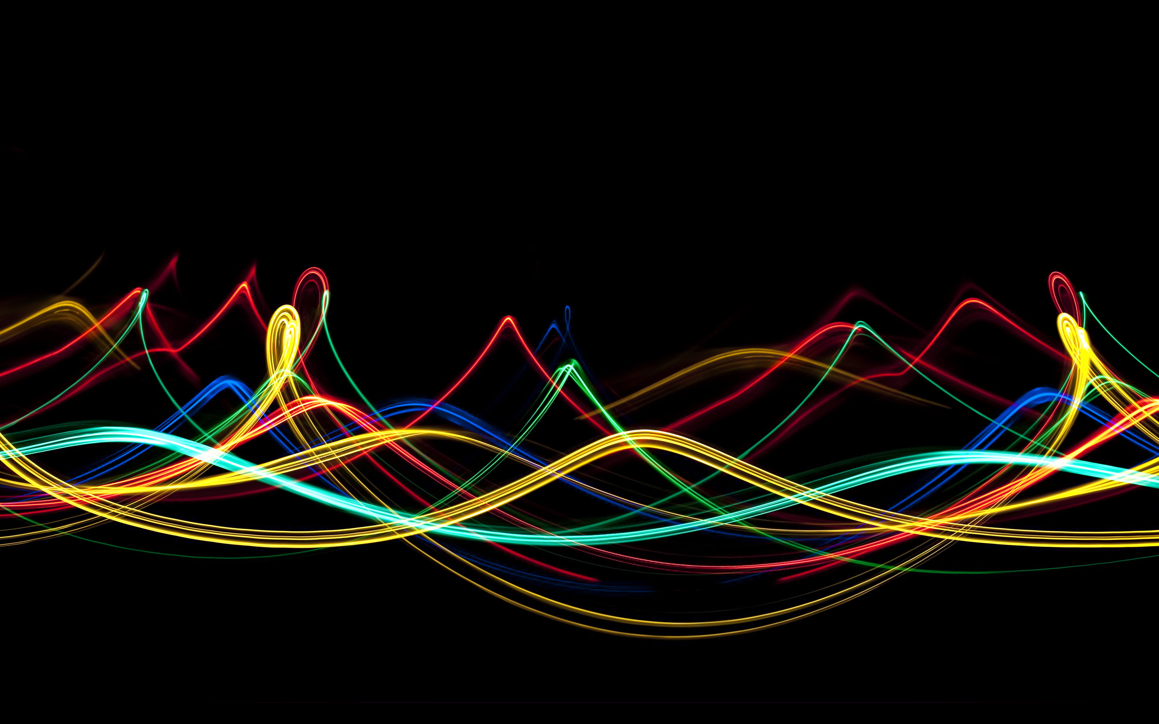 motion, light - natural phenomenon, night, no people, lines, illuminated, copy space, studio shot, blurred motion, pattern, multi colored, abstract, glowing, HD Wallpaper