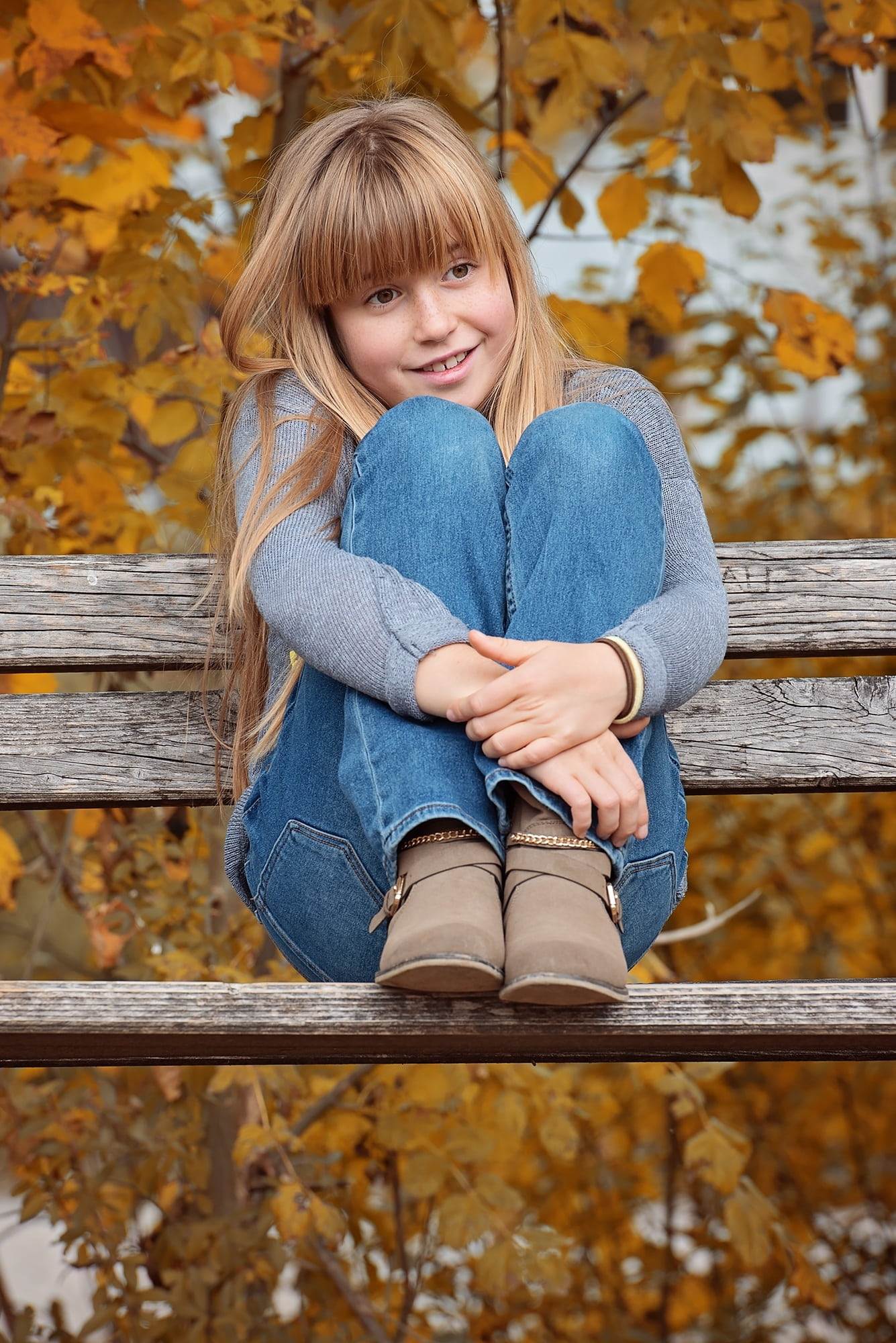 child, calm, human, leisure activity, caucasian Ethnicity, fall foliage, cute, beautiful, happy, leaf, women, smiling, portrait, outdoors, day, females, Phone HD Wallpaper