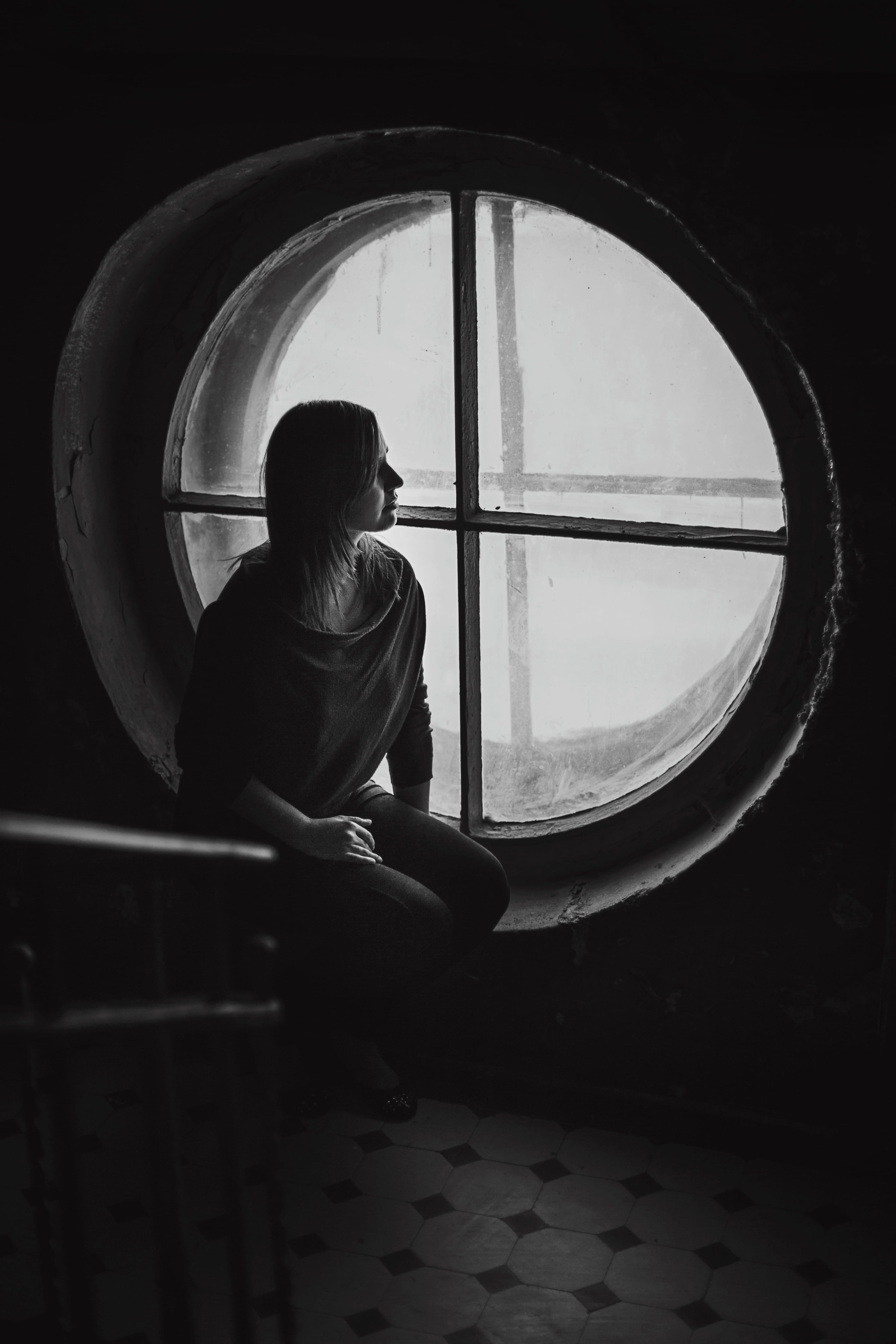 only women, transparent, framed, males, looking, solitude, window, photography, shaped, lifestyles, depression - Sadness, lady, caucasian Ethnicity, silhouette, Phone HD Wallpaper