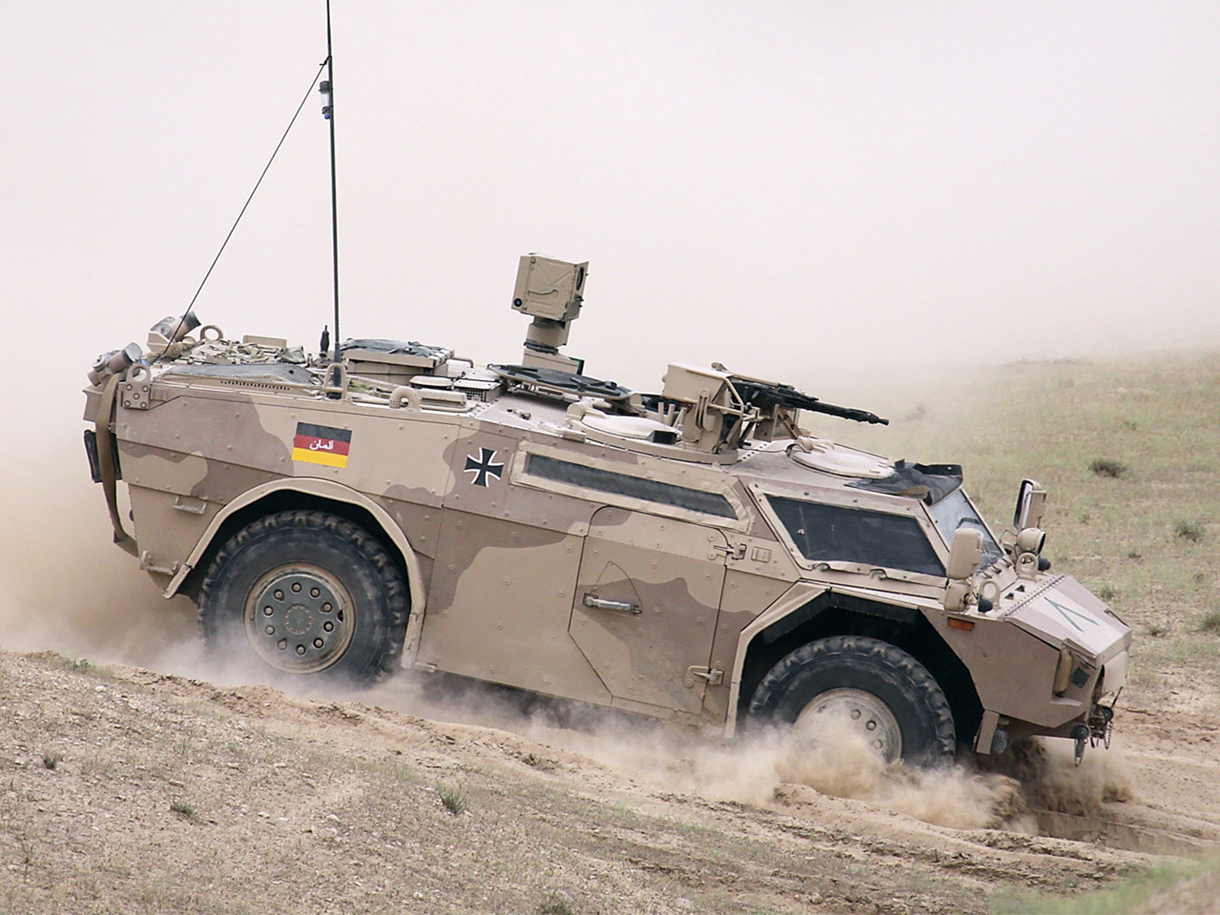 military, combat, army, armored, kmw, desert, war, 4000x3000, 2001, germany, fennek, 4K, vehicle, isaf, nato, HD Wallpaper