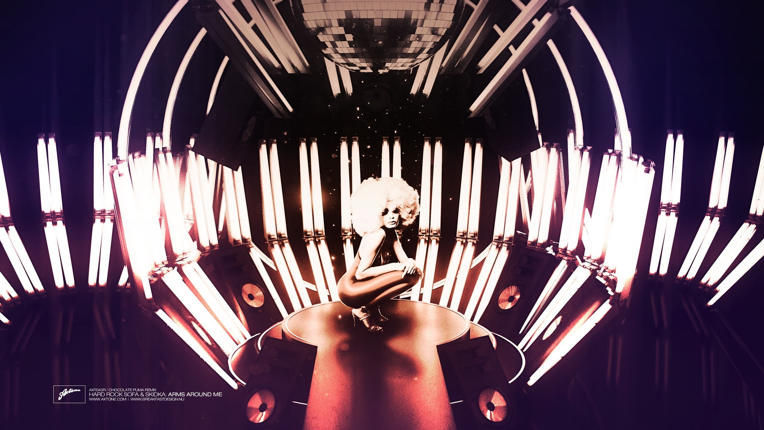 Axtone, 2K, squatting, lights, album covers, women, HD Wallpaper