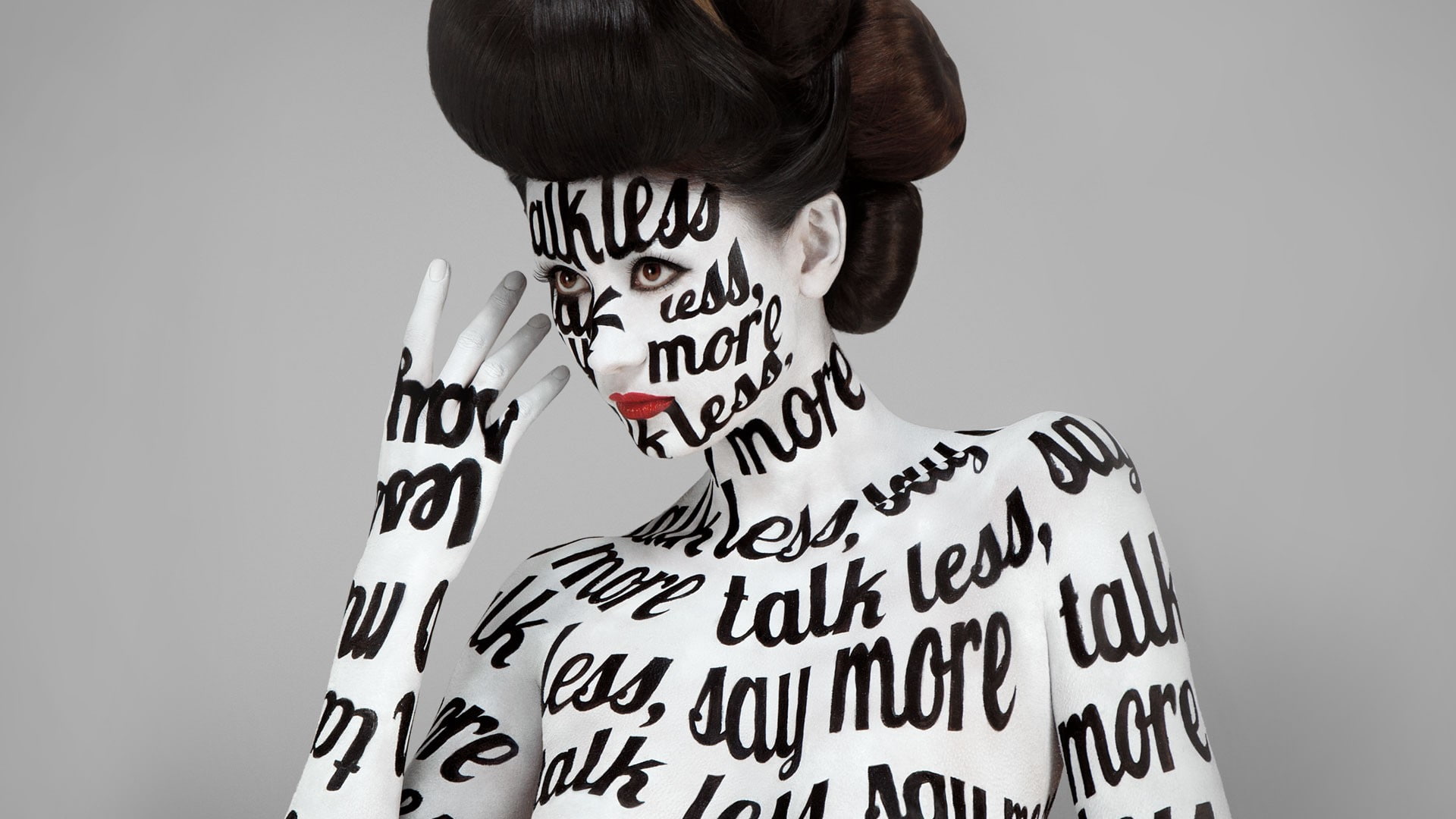 less, more, digital/artwork, say, hd, talk, brunette, 1080P, HD Wallpaper