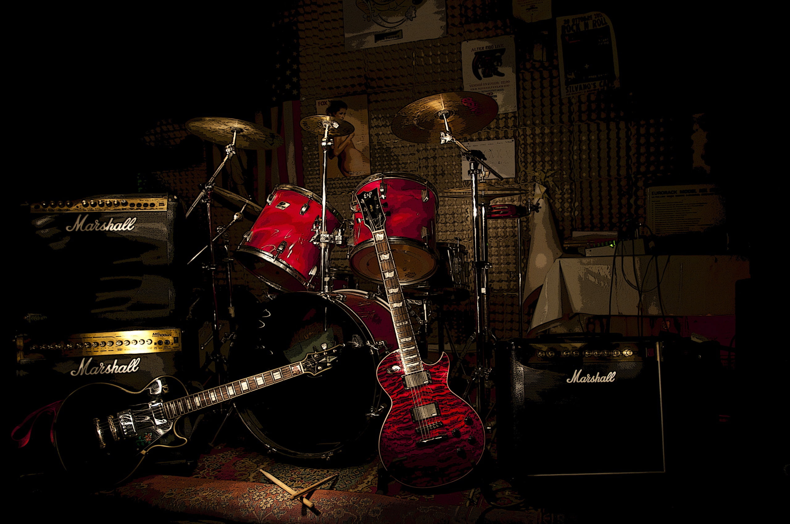 2K, music, instrumento, background, HD Wallpaper