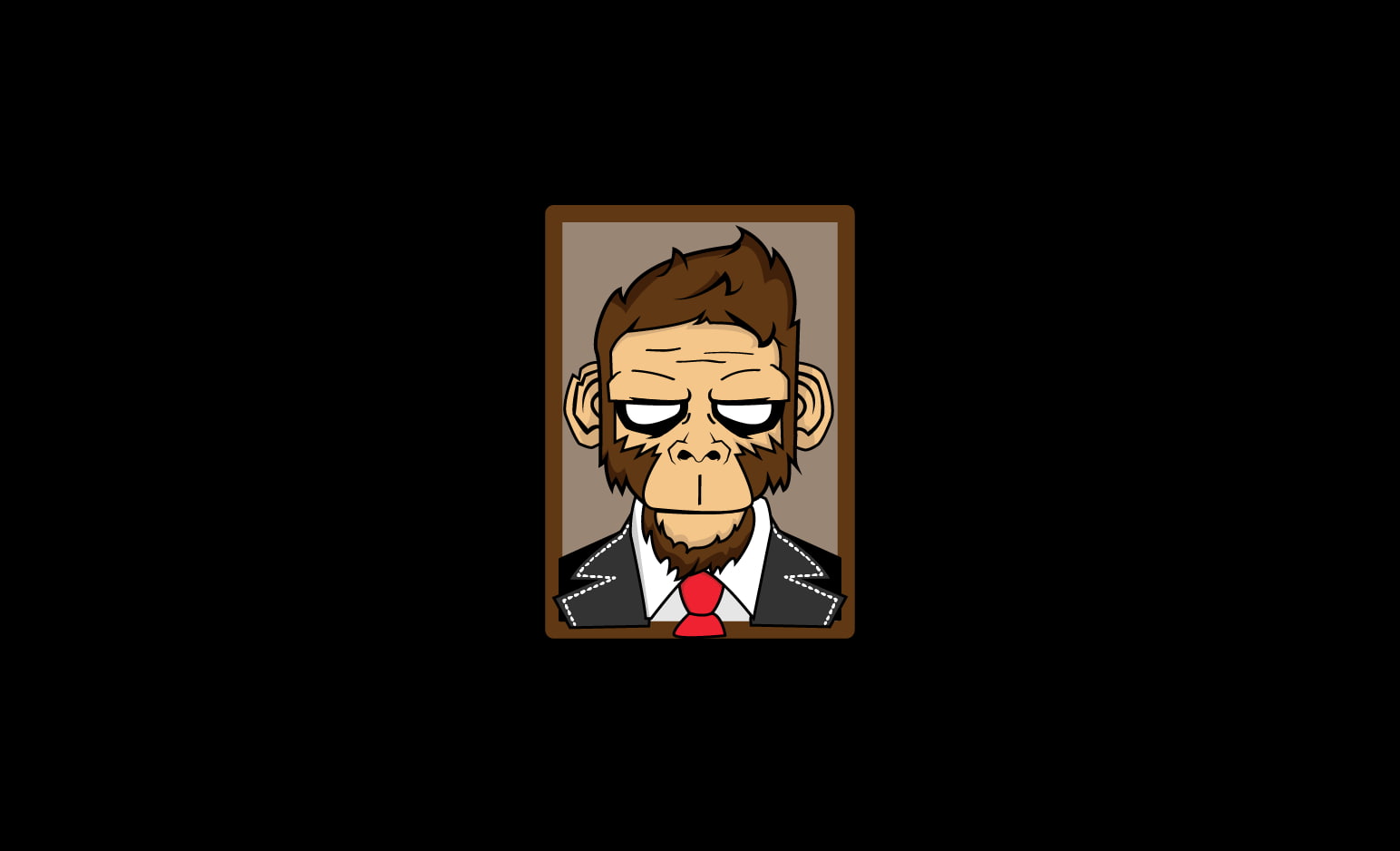 black, monkey, 720P, minimalism, face, HD Wallpaper