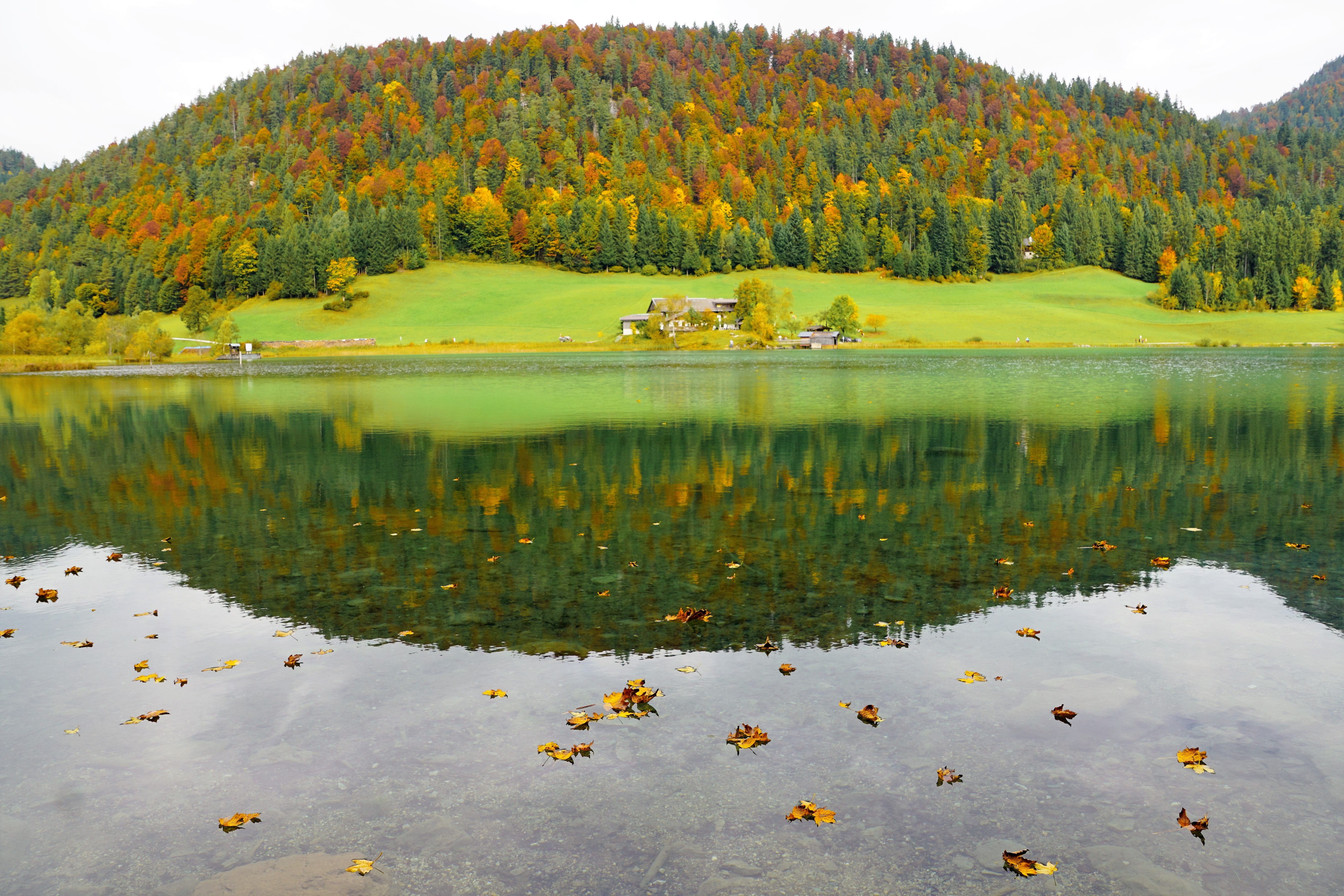 background image, weather, sky, mountains, mountain landscape, austria, luck, sea, beauty in nature, coast, hintersteinersee lake, reflection, bank, panorama, HD Wallpaper