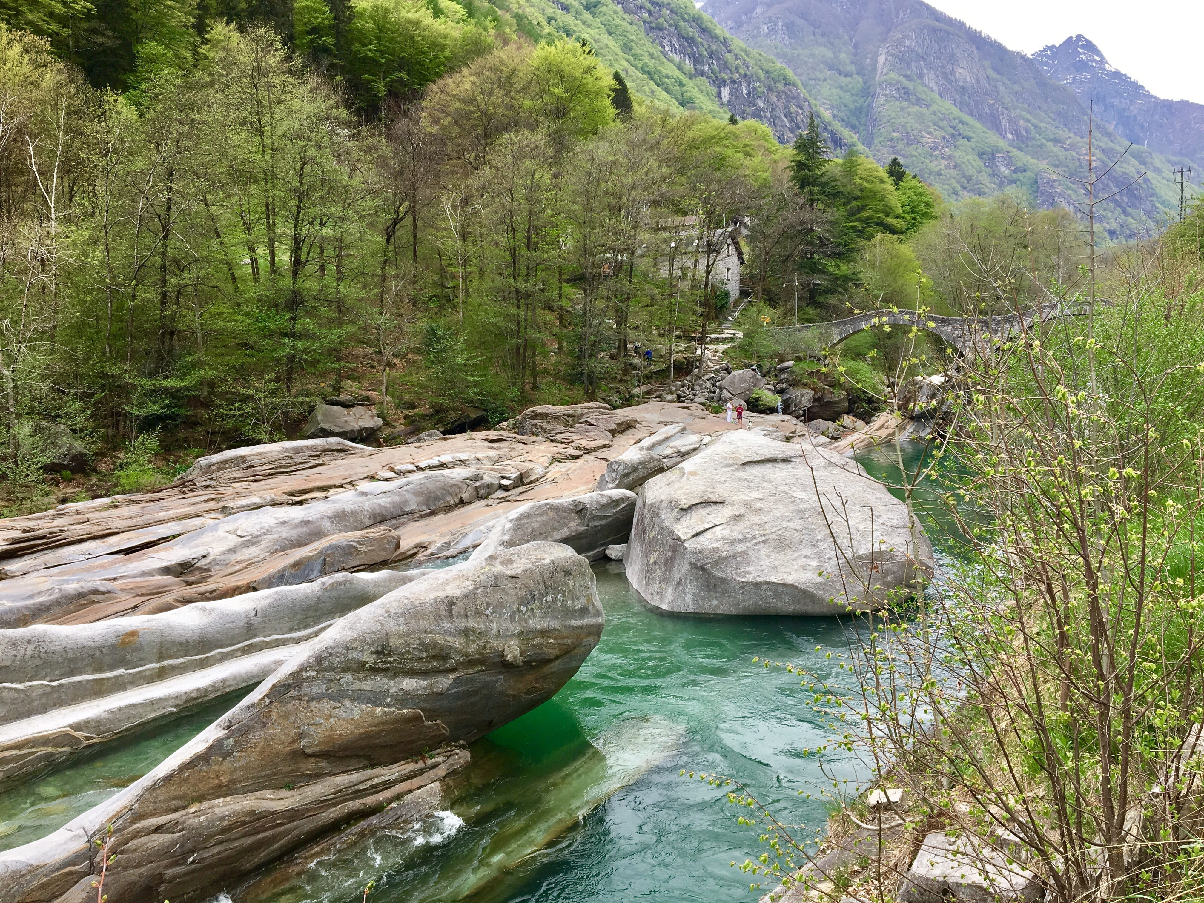lago maggiore, beauty in nature, water, rock, construction, glacier, europe, swim, no people, day, road, switzerland, landscape, summer, tree, bridge, away, HD Wallpaper