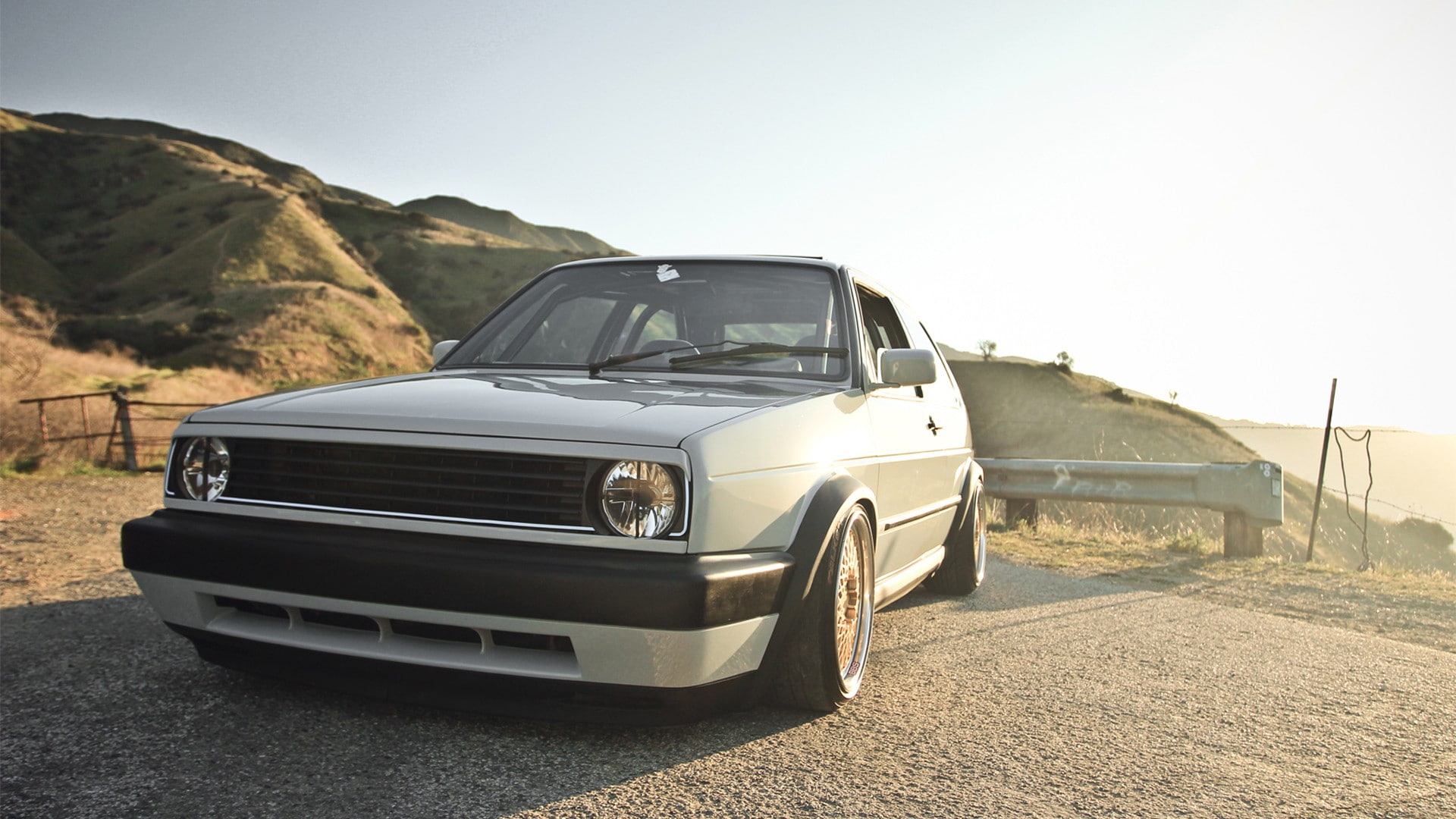 1080P, a Volkswagen Golf, Volkswagen, Rabbit, golf, sunshine, HD Wallpaper