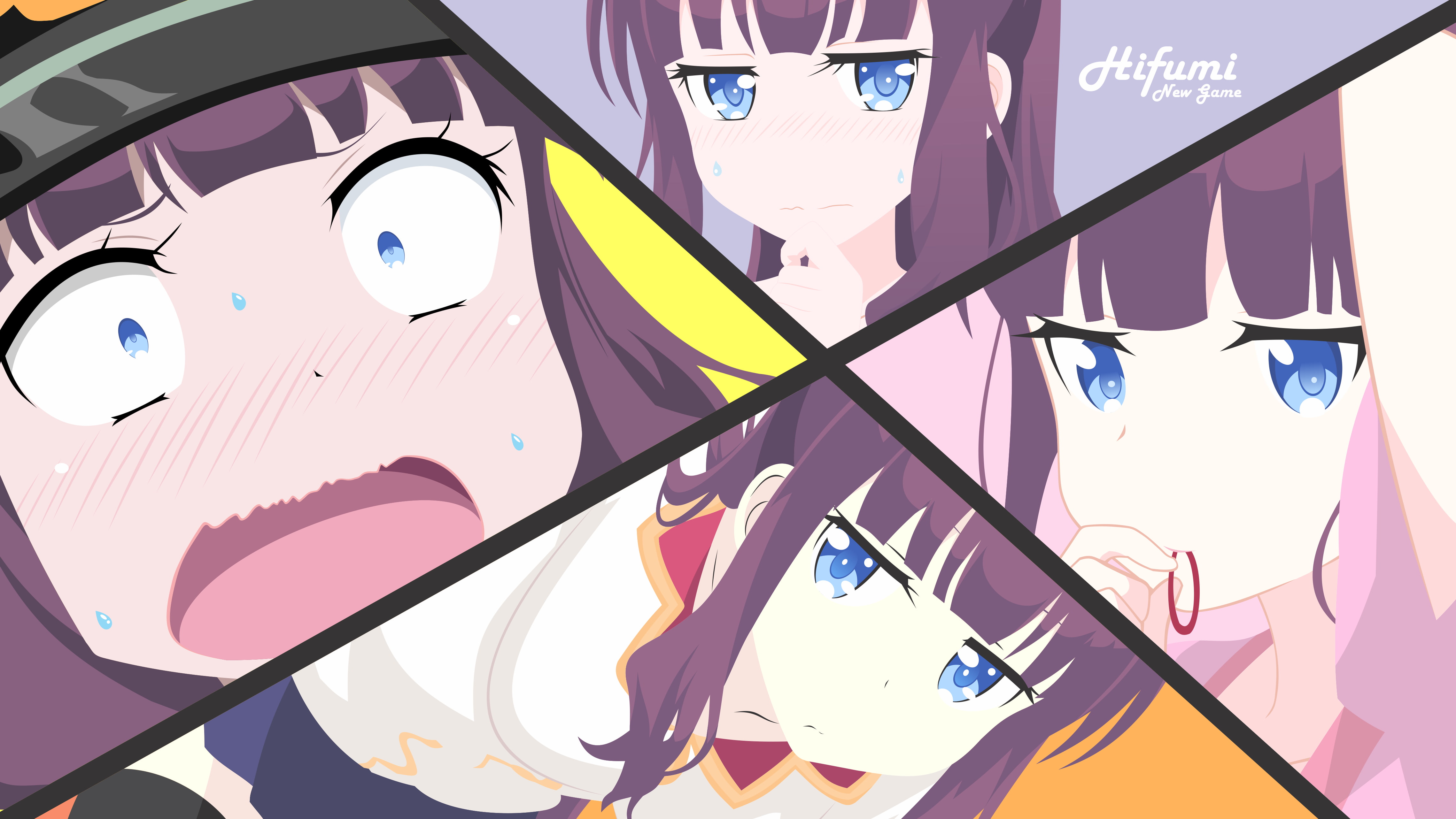 Hifumi Takimoto, 4K, New Game!, Anime, HD Wallpaper