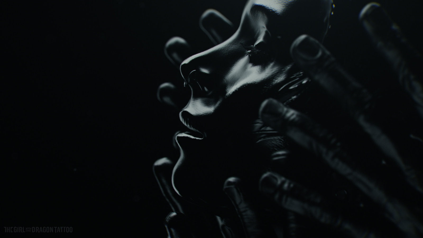 720P, manos, rostro, abstracto, dark, mujer, HD Wallpaper
