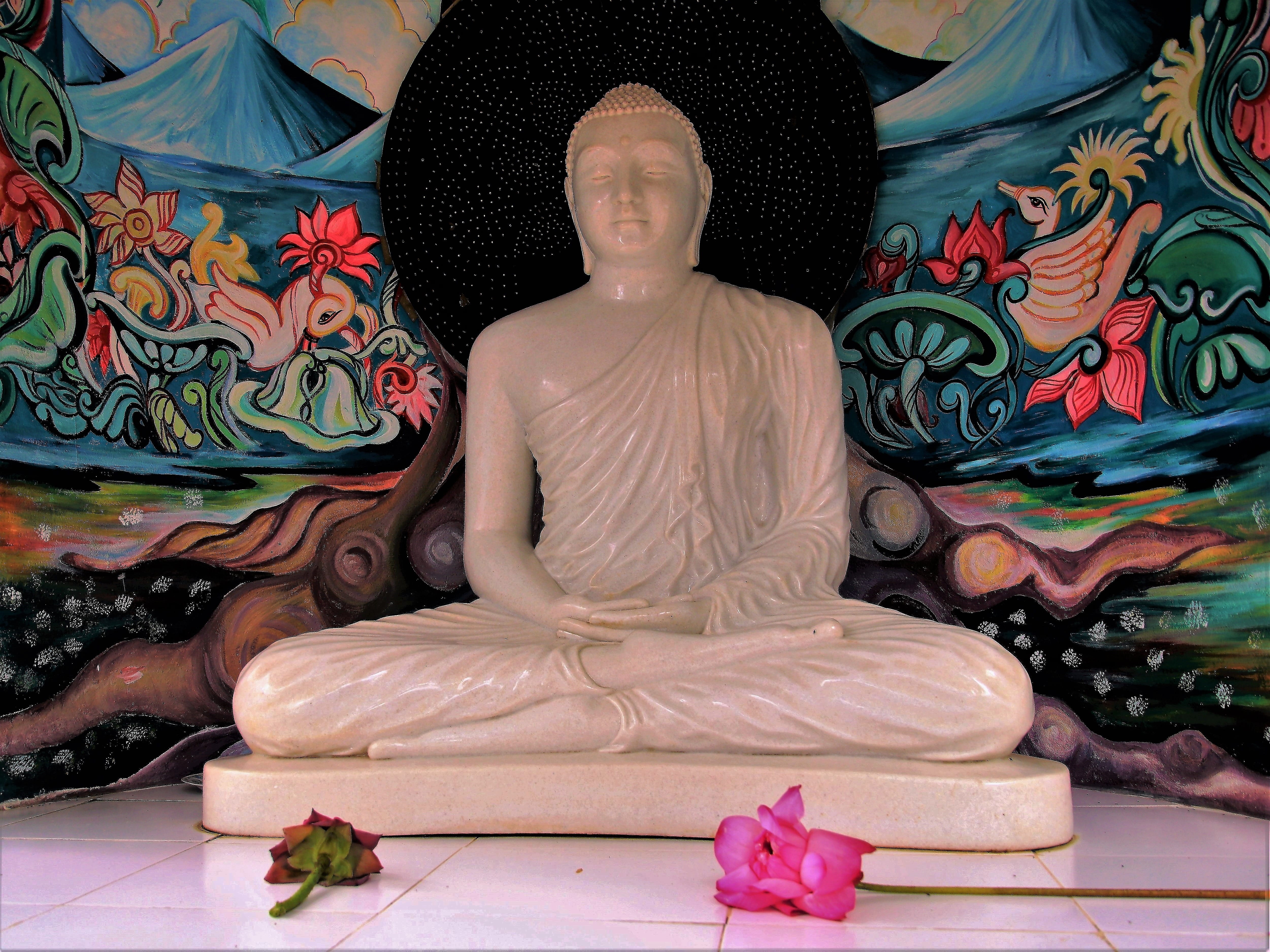 sri lanka, human representation, representation, the background, male likeness, the style of the country, sitting, alabaster, colorful, ornament, pink, HD Wallpaper