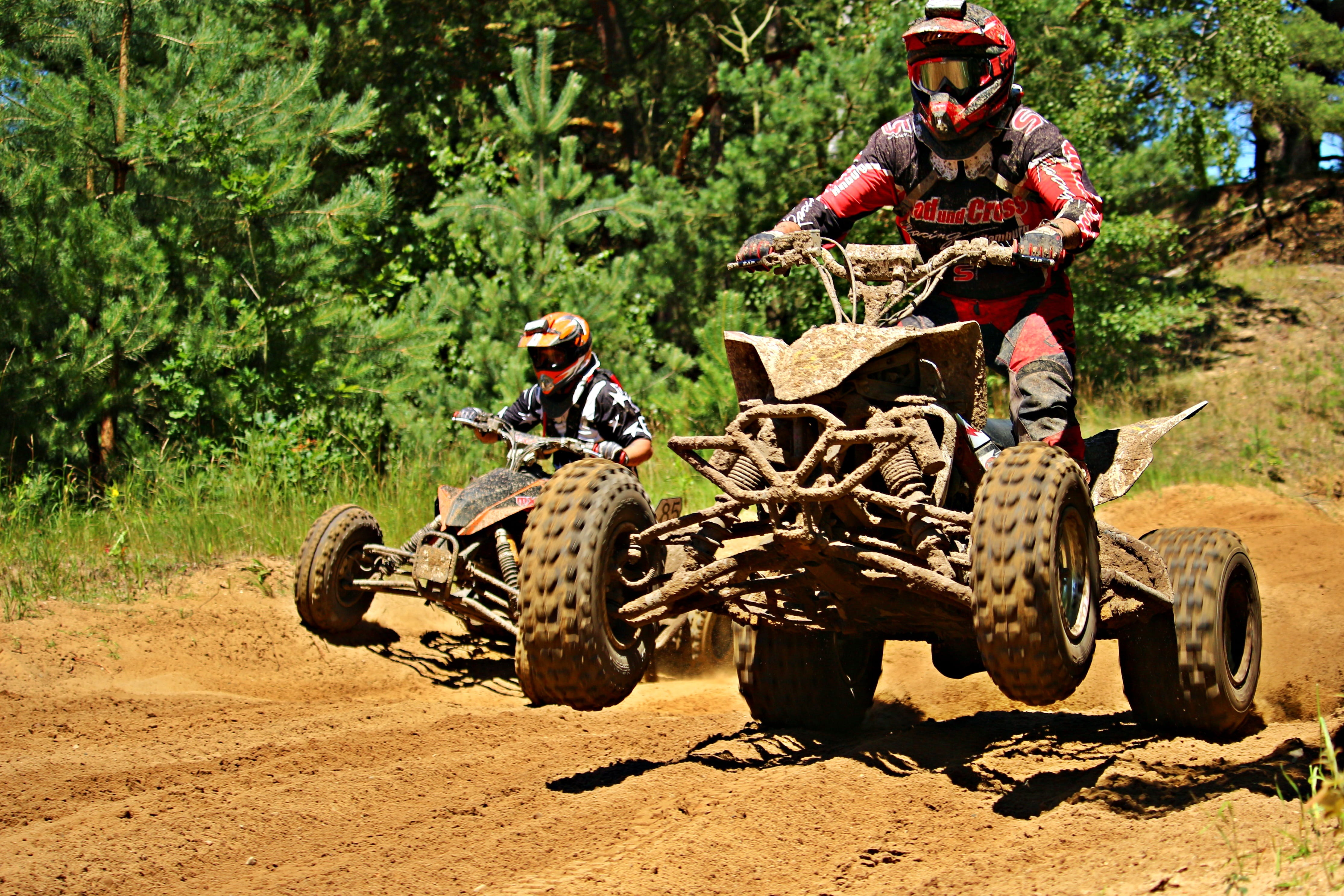 adults only, land vehicle, racing, ride, cross, sports race, day, motocross ride, sports helmet, sport vehicle, helmet, quad race, biker, motorcycle sport, HD Wallpaper