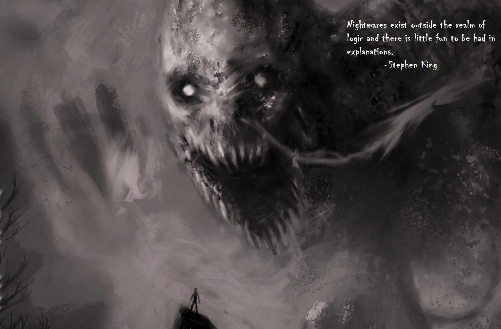 logic, horror, king, nightmares, monster, text, creepy, stephen, 720P, HD Wallpaper
