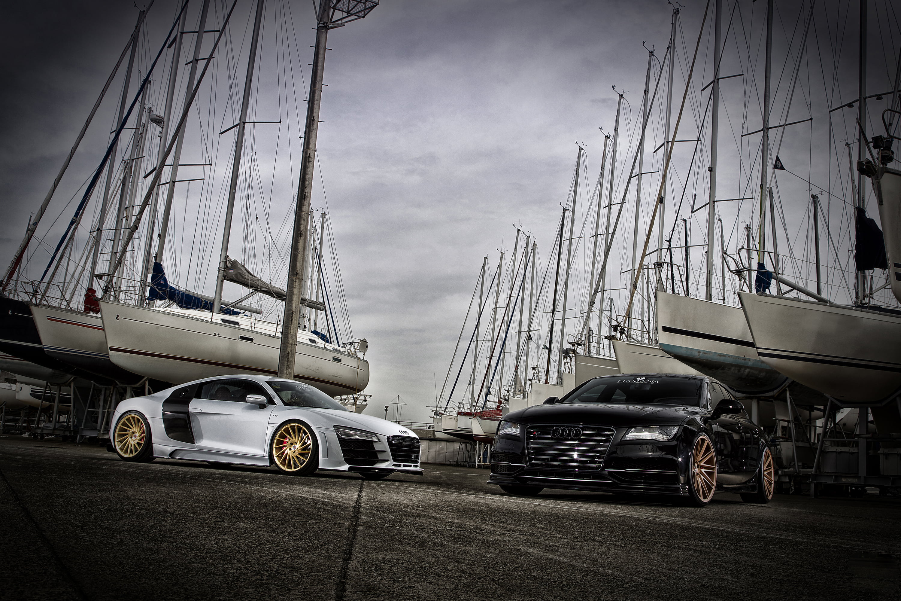 silver, no people, sports car, tuning, Precision series, outdoors, sailboat, mode of transportation, land vehicle, transportation, VOSSEN, 2K, motor vehicle, HD Wallpaper