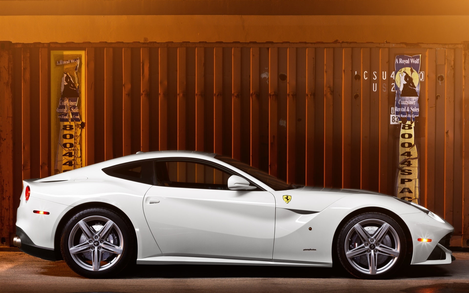Supercar, 1080P, White, View, Ferrari, f, Side, HD Wallpaper
