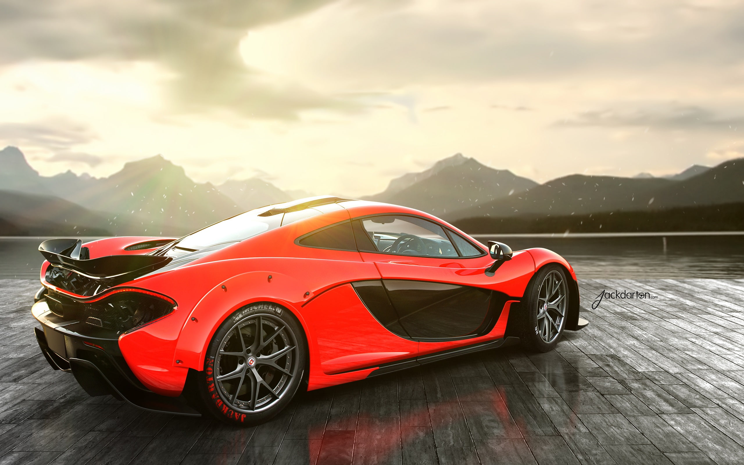 Side, Red, 2K, p, McLaren, Supercar, View, HD Wallpaper