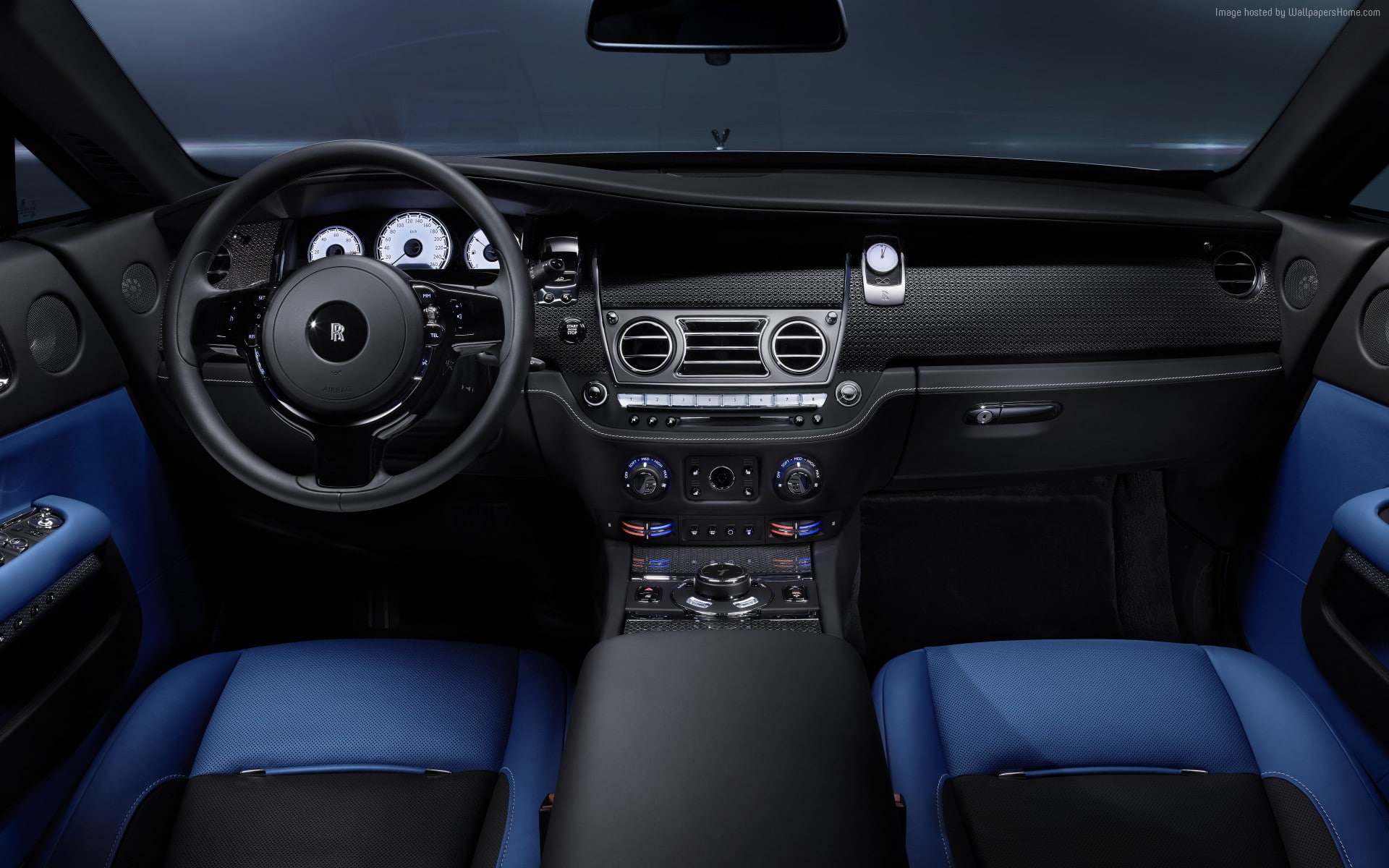 1080P, Geneva Auto Show 2016, luxury cars, Rolls-Royce Wraith " Black Badge", interior, HD Wallpaper