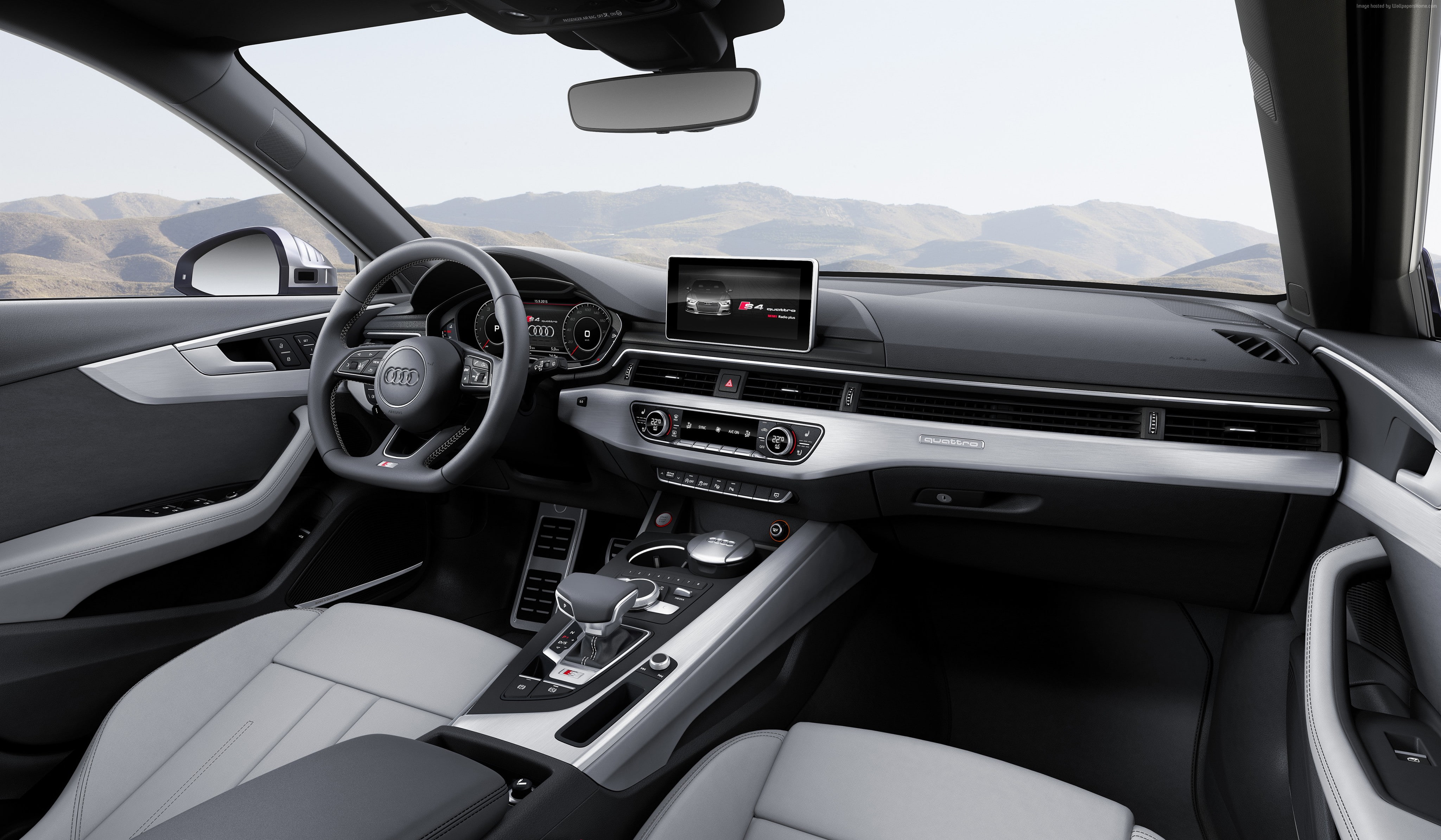 Geneva Auto Show 2016, Audi S4 Avant (B9), interior, 4K, HD Wallpaper