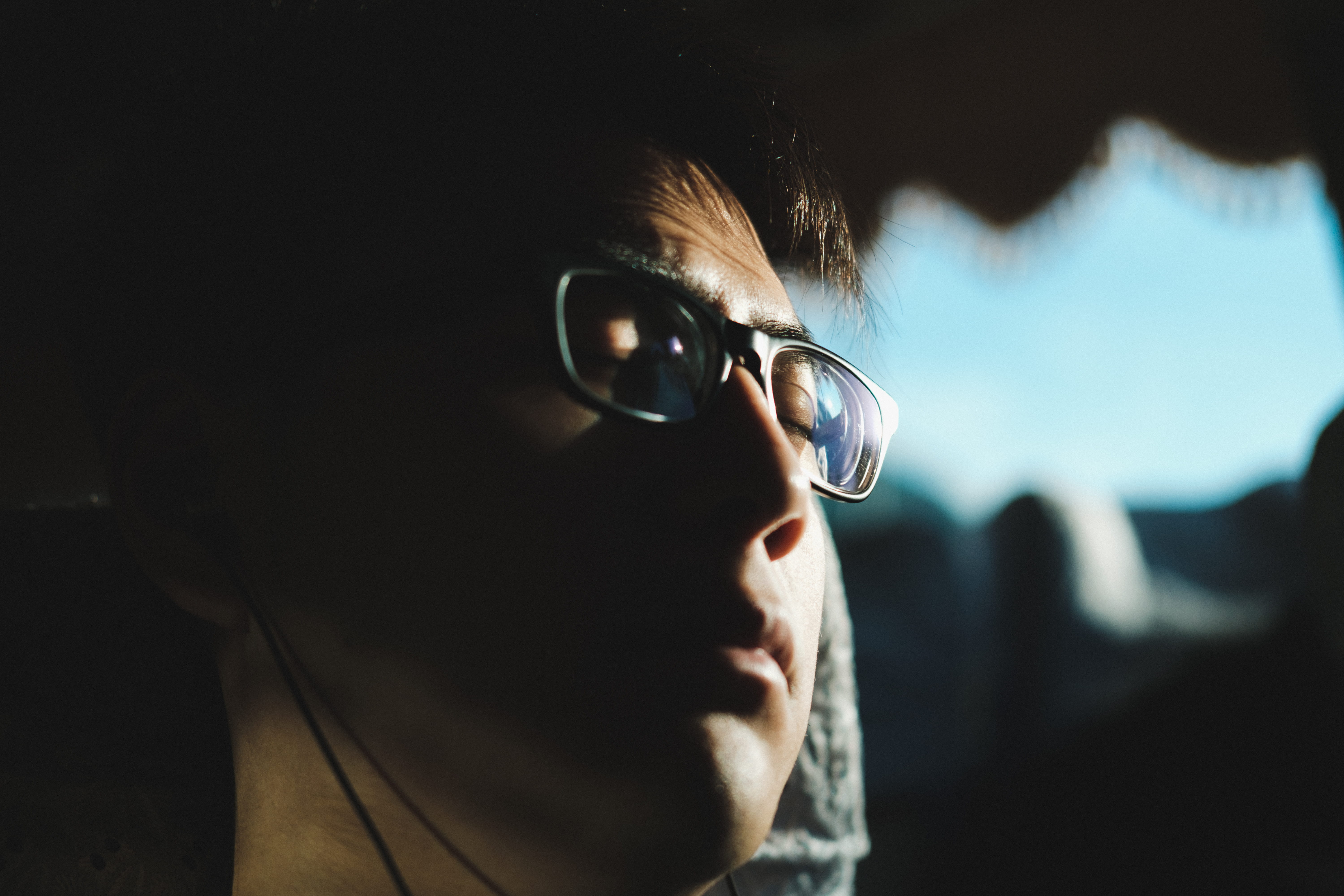 looking, adult, human body part, framed, males, nature, sunglasses, young Adult, black, sleeping, body part, day, caucasian Ethnicity, eyeglasses, portrait, HD Wallpaper