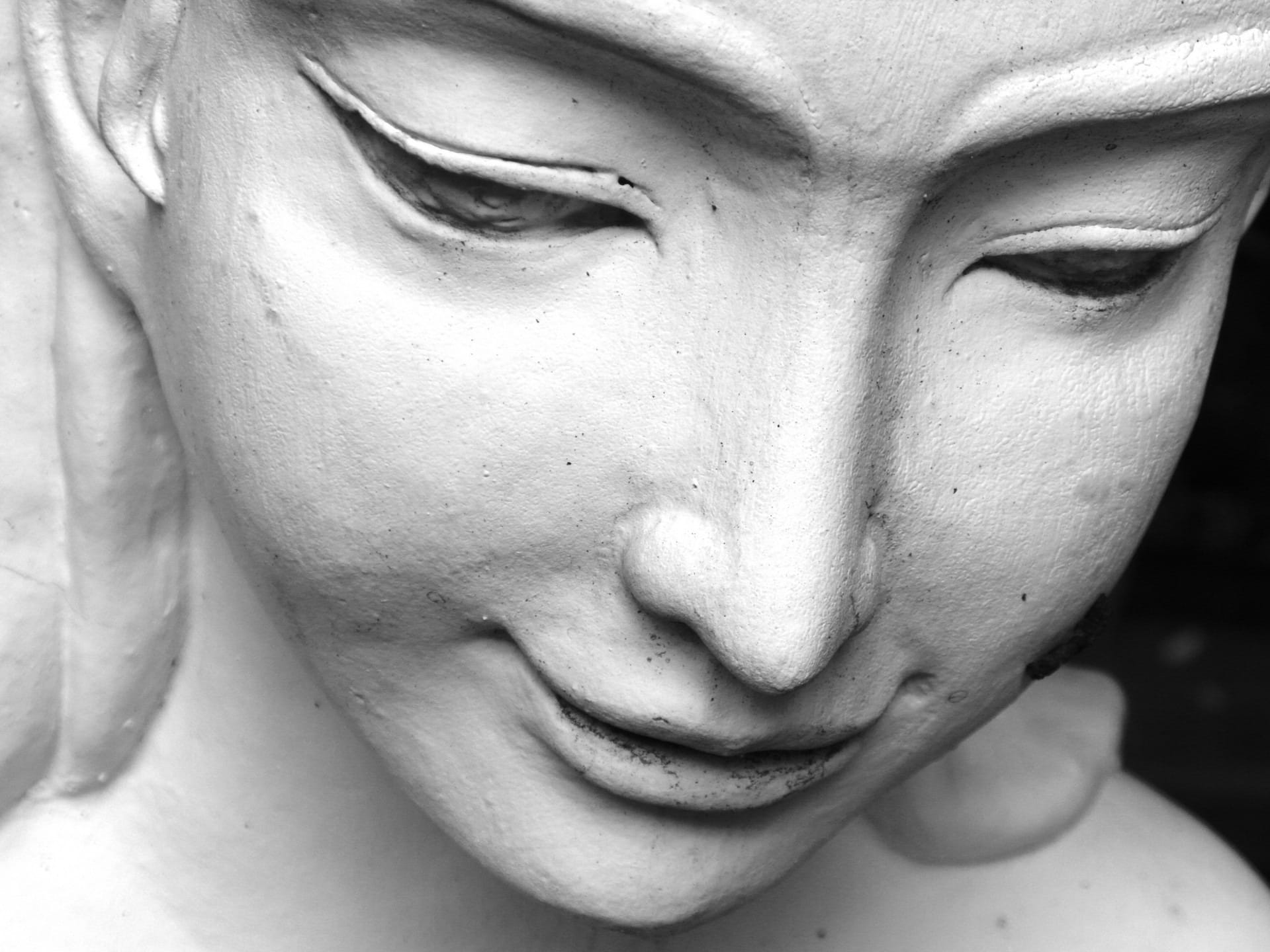 woman, skin, women, 720P, close-up, decorative, human Face, concepts And Ideas, front view, black And White, childhood, young adult, design, garden, emotion, HD Wallpaper