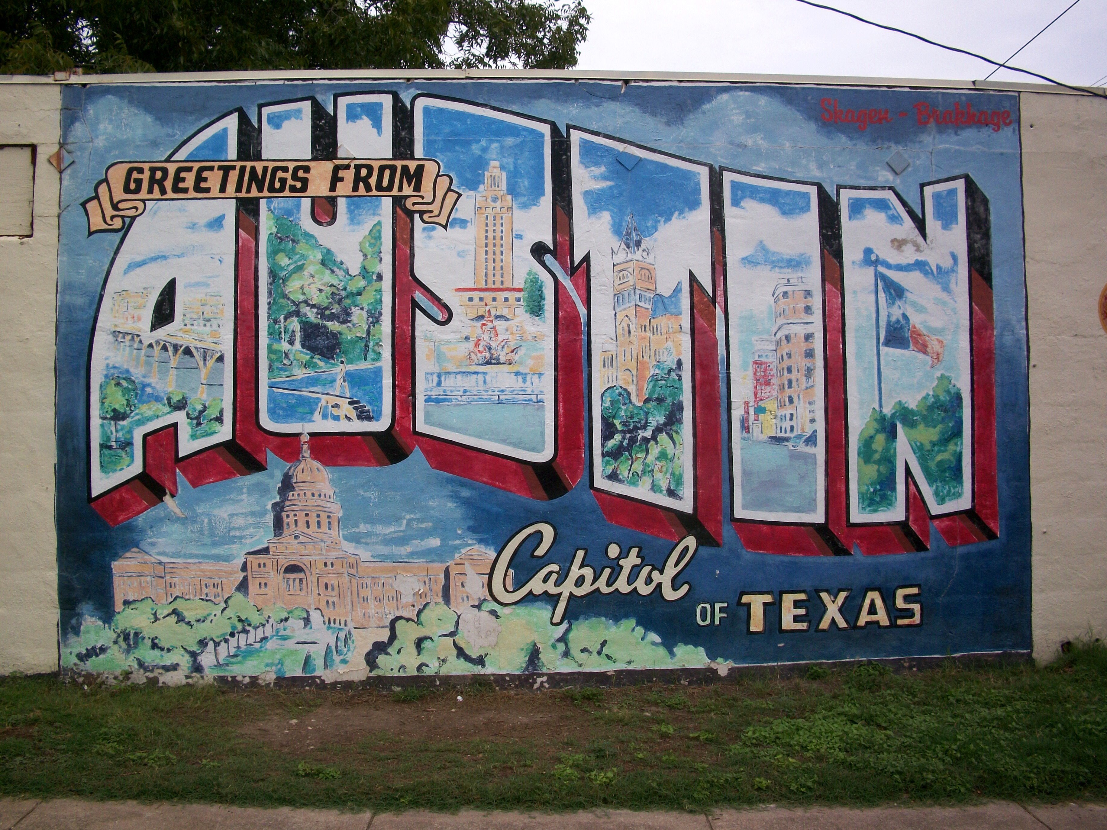 2K, art and craft, capitol, communication, graffiti, austin, wall - building feature, mural, nature, day, representation, western script, city, human representation, HD Wallpaper