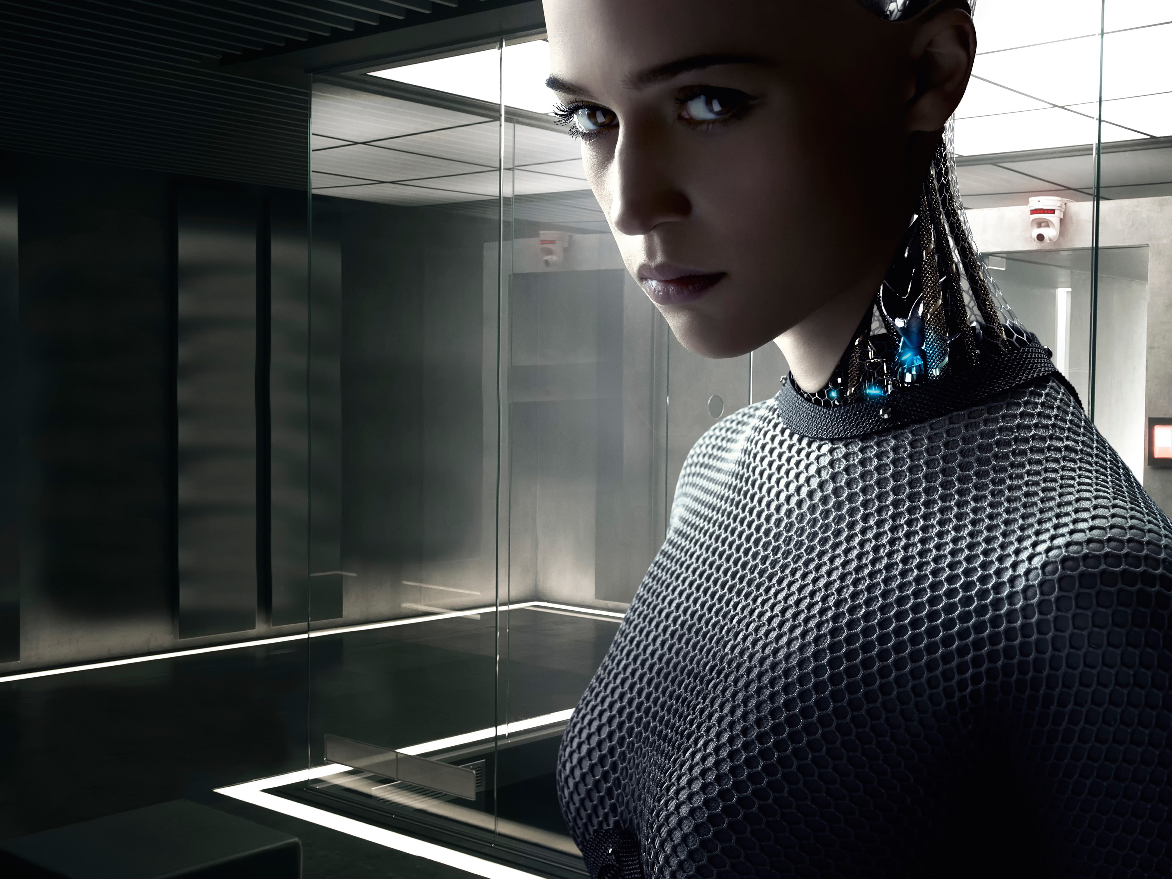 Ex Machina, Ava, ex, 4K, machina, car, Alicia Vikander, fantasy, 2015, Thriller, Out of the car, drama, HD Wallpaper