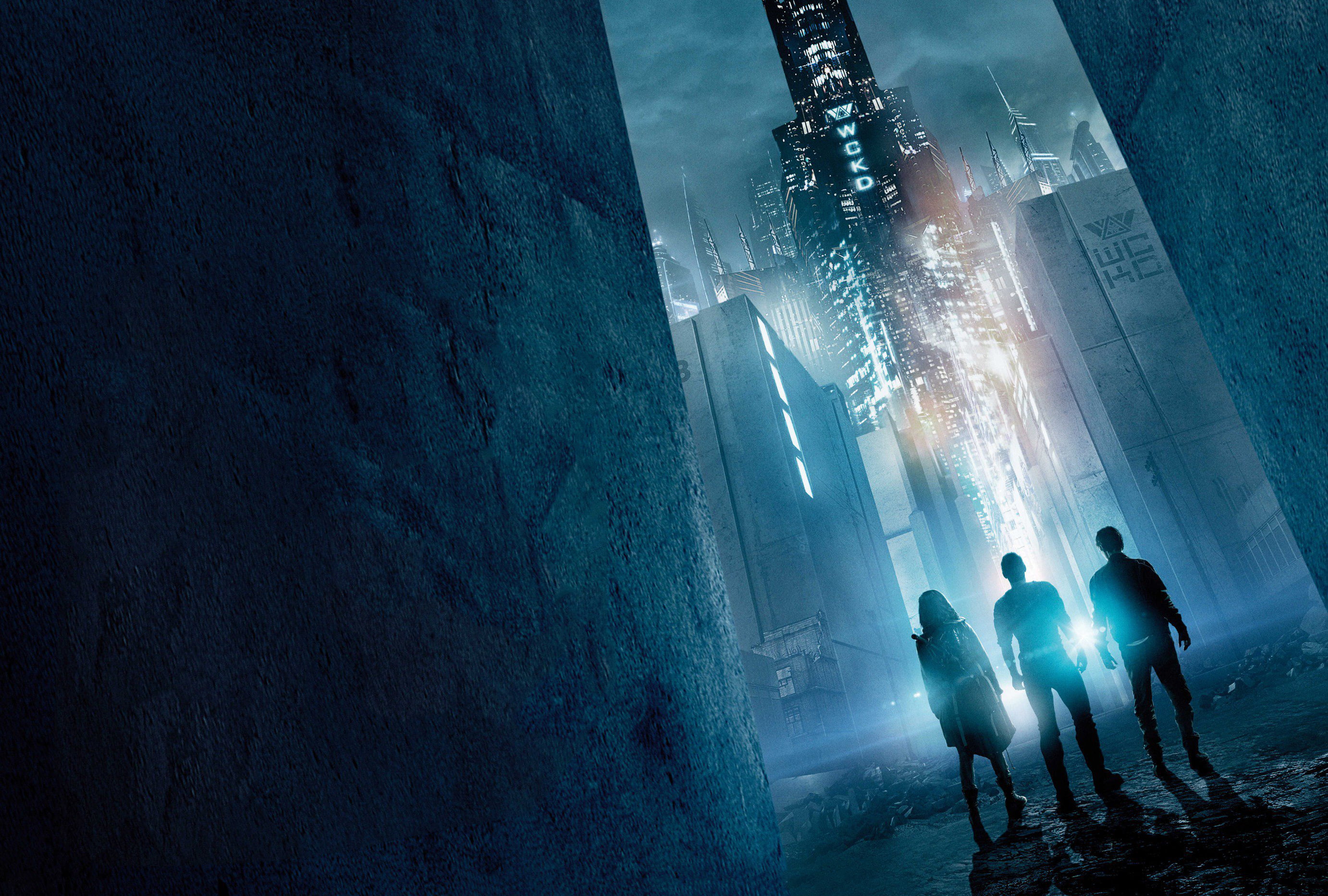 architecture, poster, hd, building, blue, standing, illuminated, men, silhouette, 2018 movies, dark, people, built structure, light - natural phenomenon, HD Wallpaper