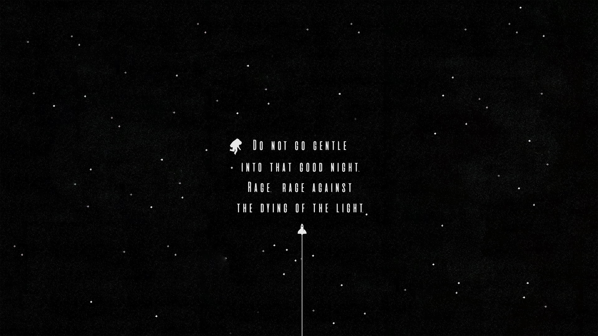 1080P, quote, Dylan Thomas, poetry, stars, HD Wallpaper