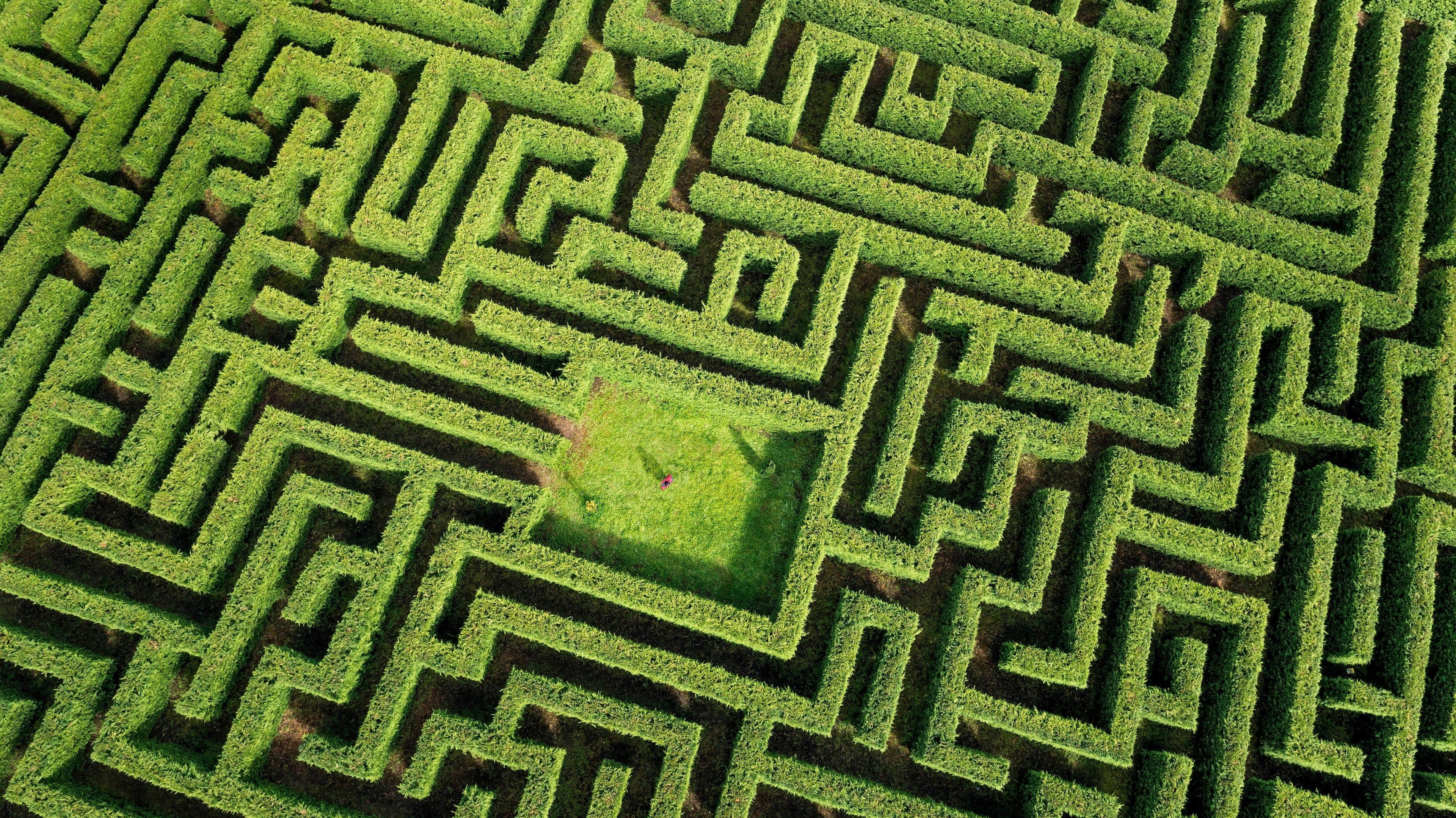 Aerial View, Maze, Labyrinth, 4K, HD Wallpaper