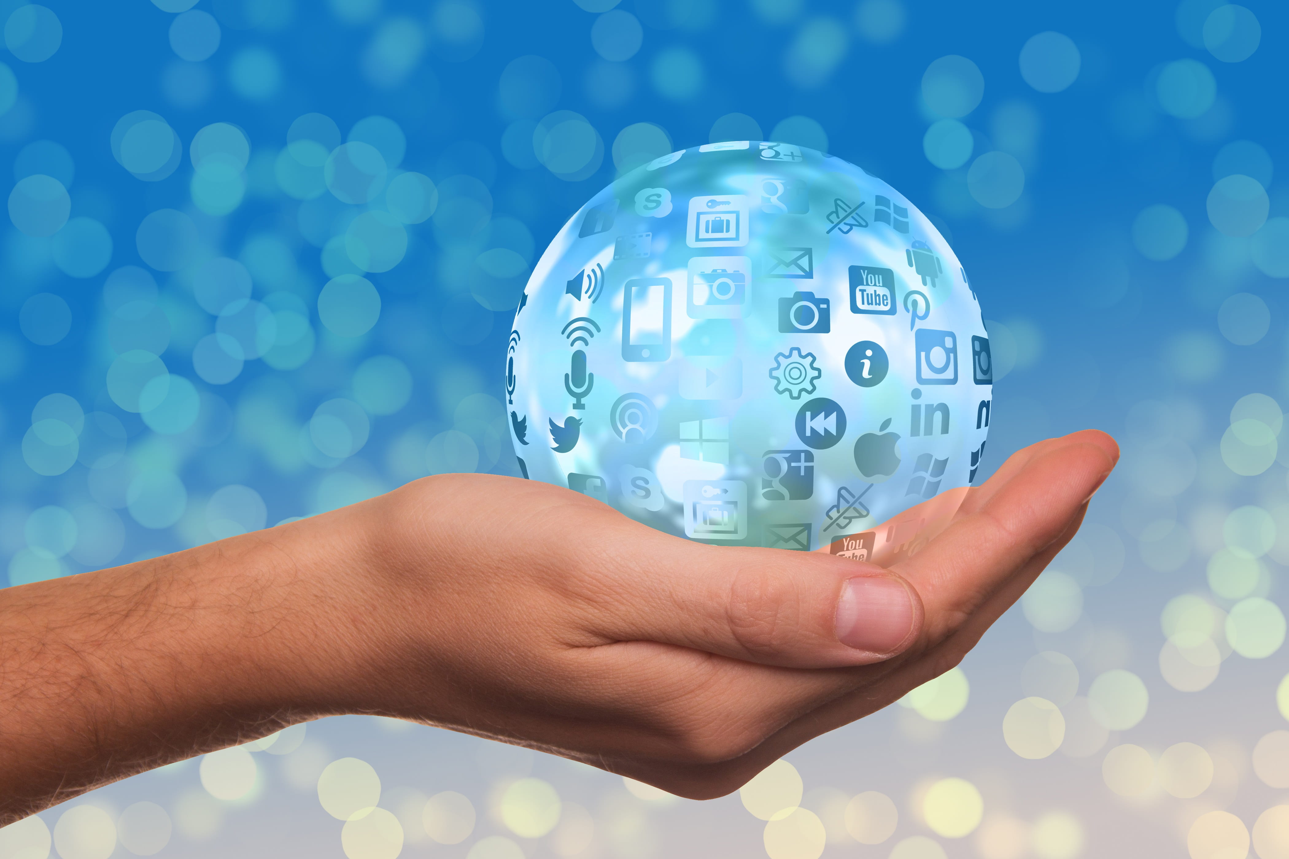 Hand, web, ball, networking, digital, internet, world wide web, one person, worldwide, person, www, 4K, bokeh, finger, technology, computer science, single object, HD Wallpaper