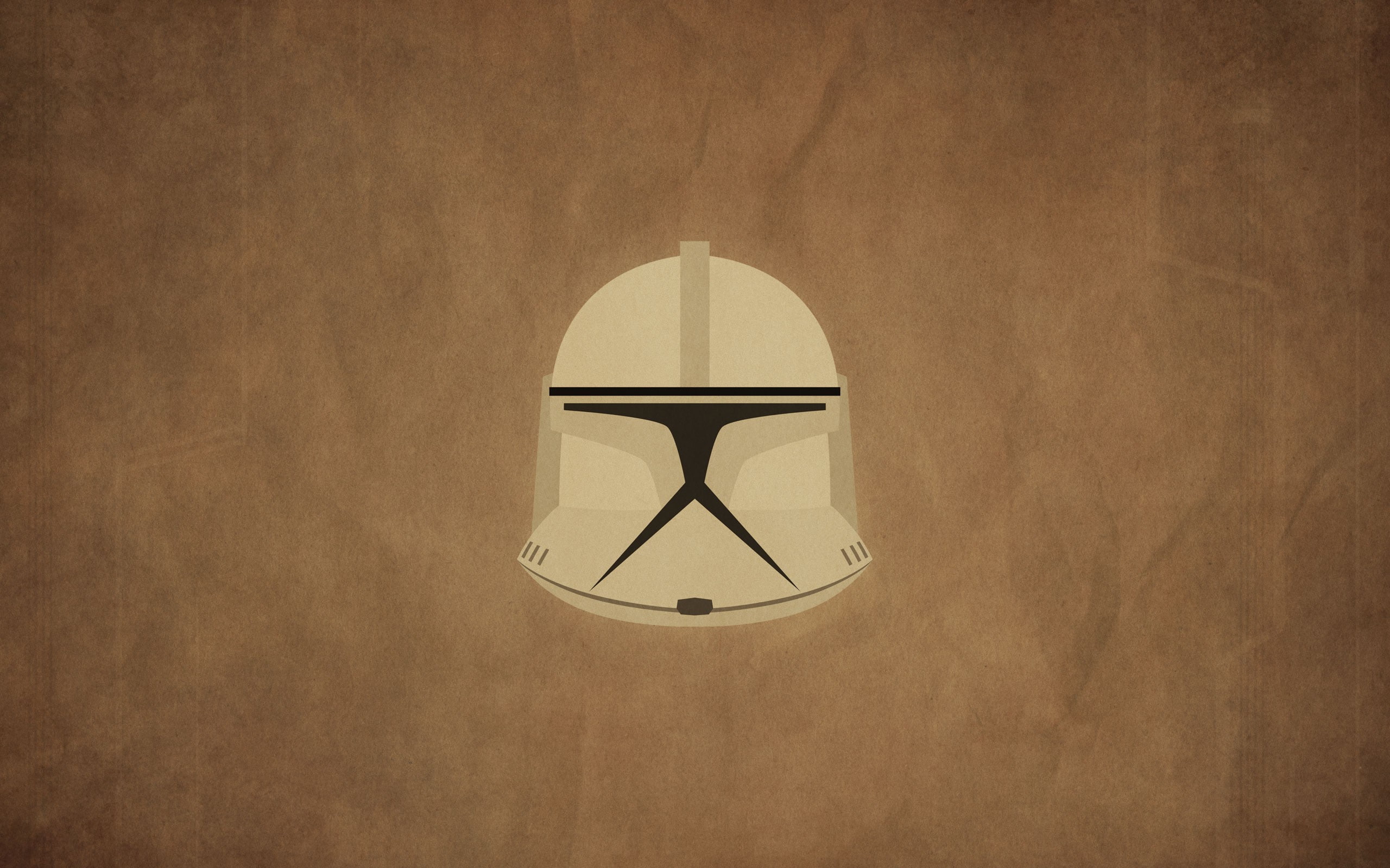 science fiction, 2K, beige background, beige, minimalism, movies, helmet, clone trooper, Star Wars, HD Wallpaper