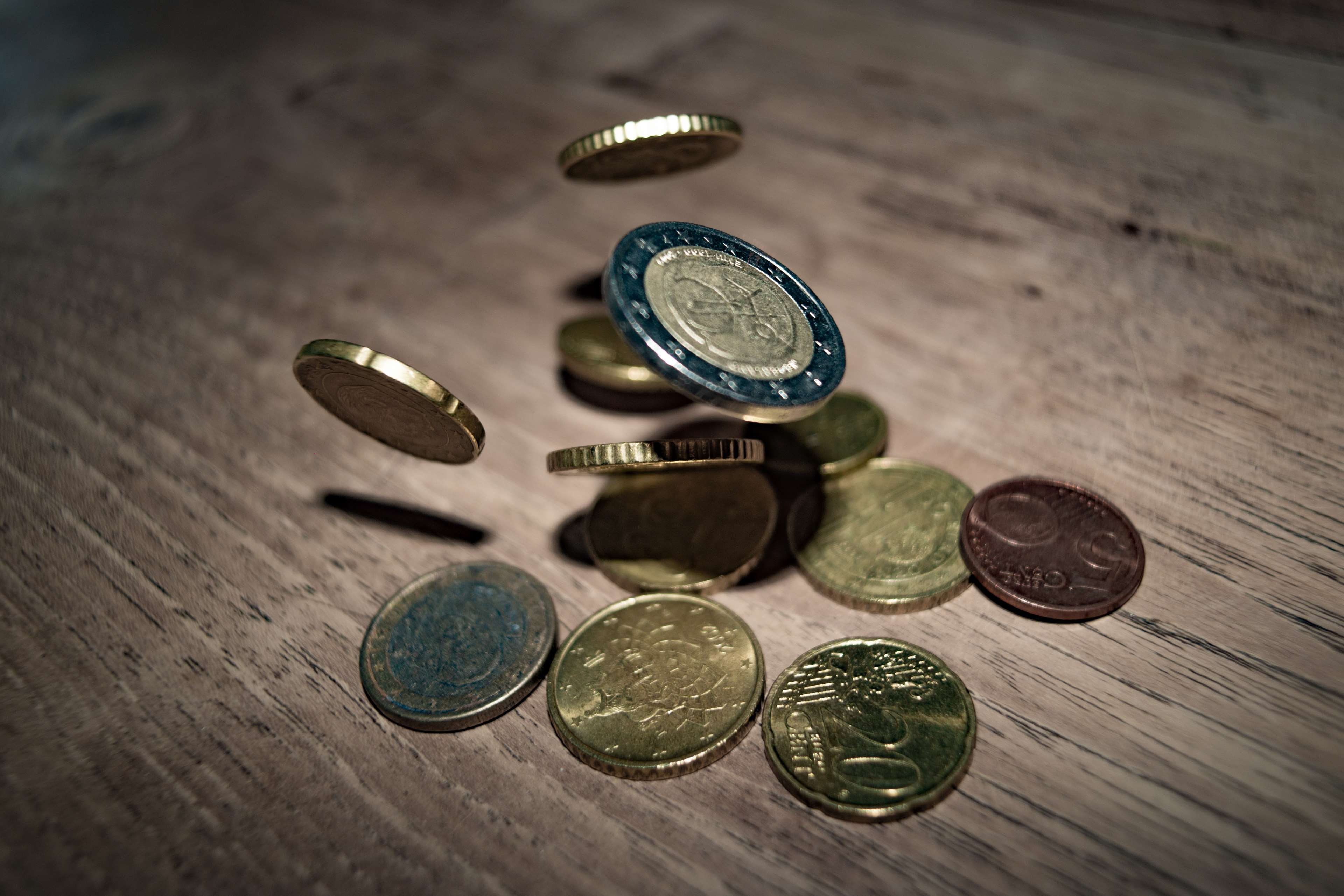 exchange, business finance and industry, still life, metal, business, high angle view, selective focus, banking, payment, table, coin, pay, european, economy, HD Wallpaper