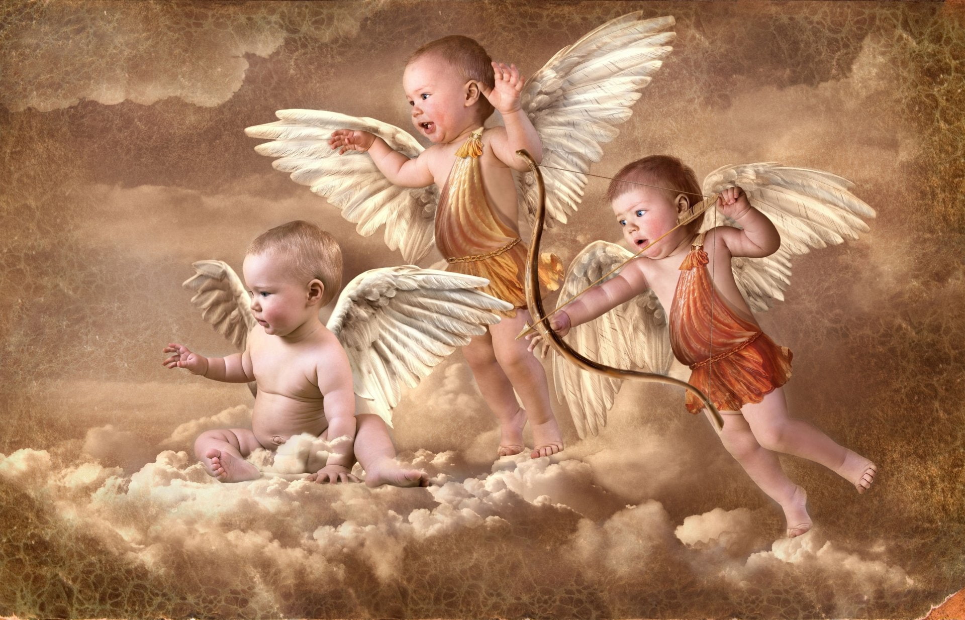 Baby, Photography, Wings, 1080P, Manipulation, Child, Cupid, Angel, HD Wallpaper