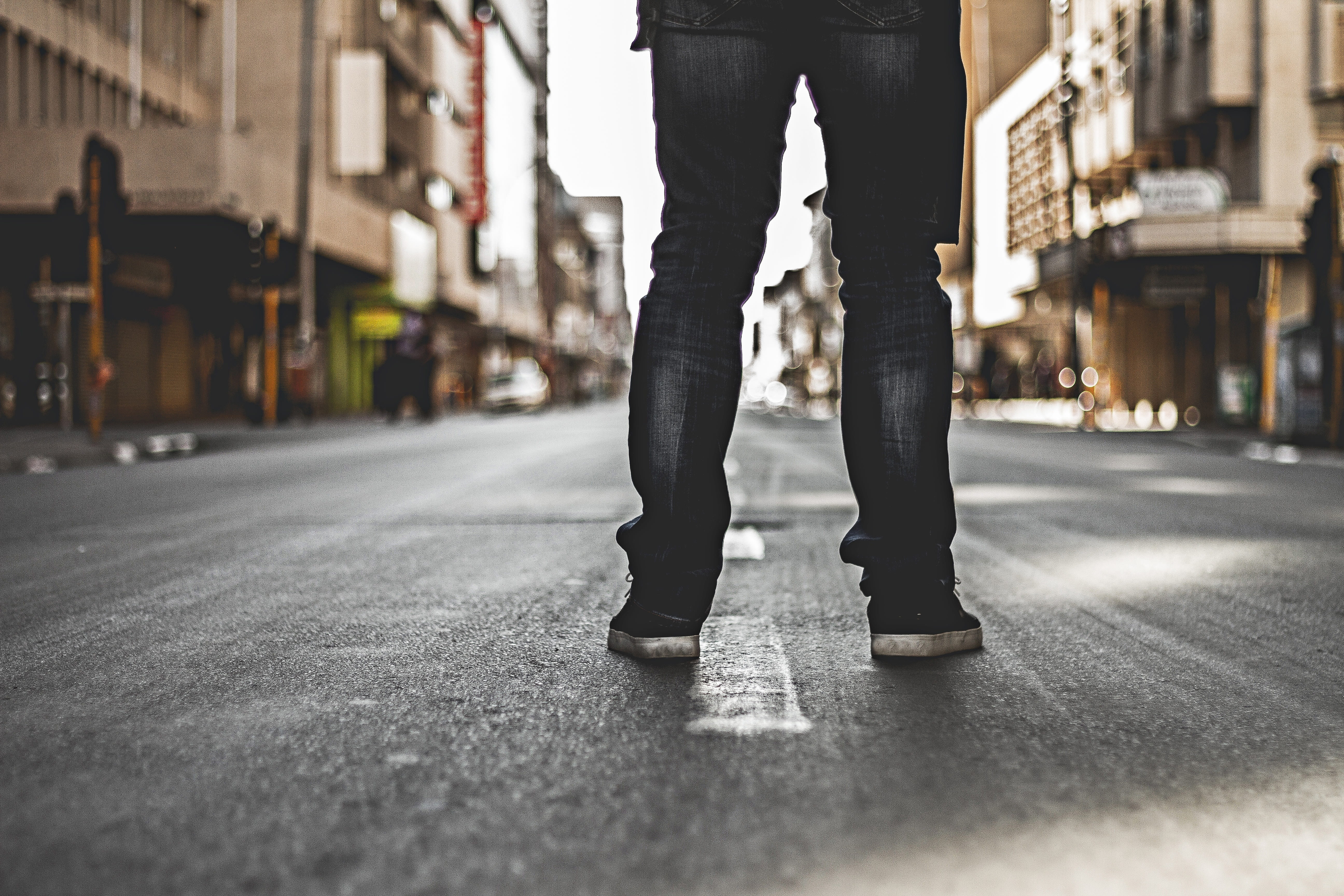 person, feet, human leg, transportation, black, urban, architecture, challenge, street, built structure, alone, jeans, real people, one person, casual clothing, HD Wallpaper