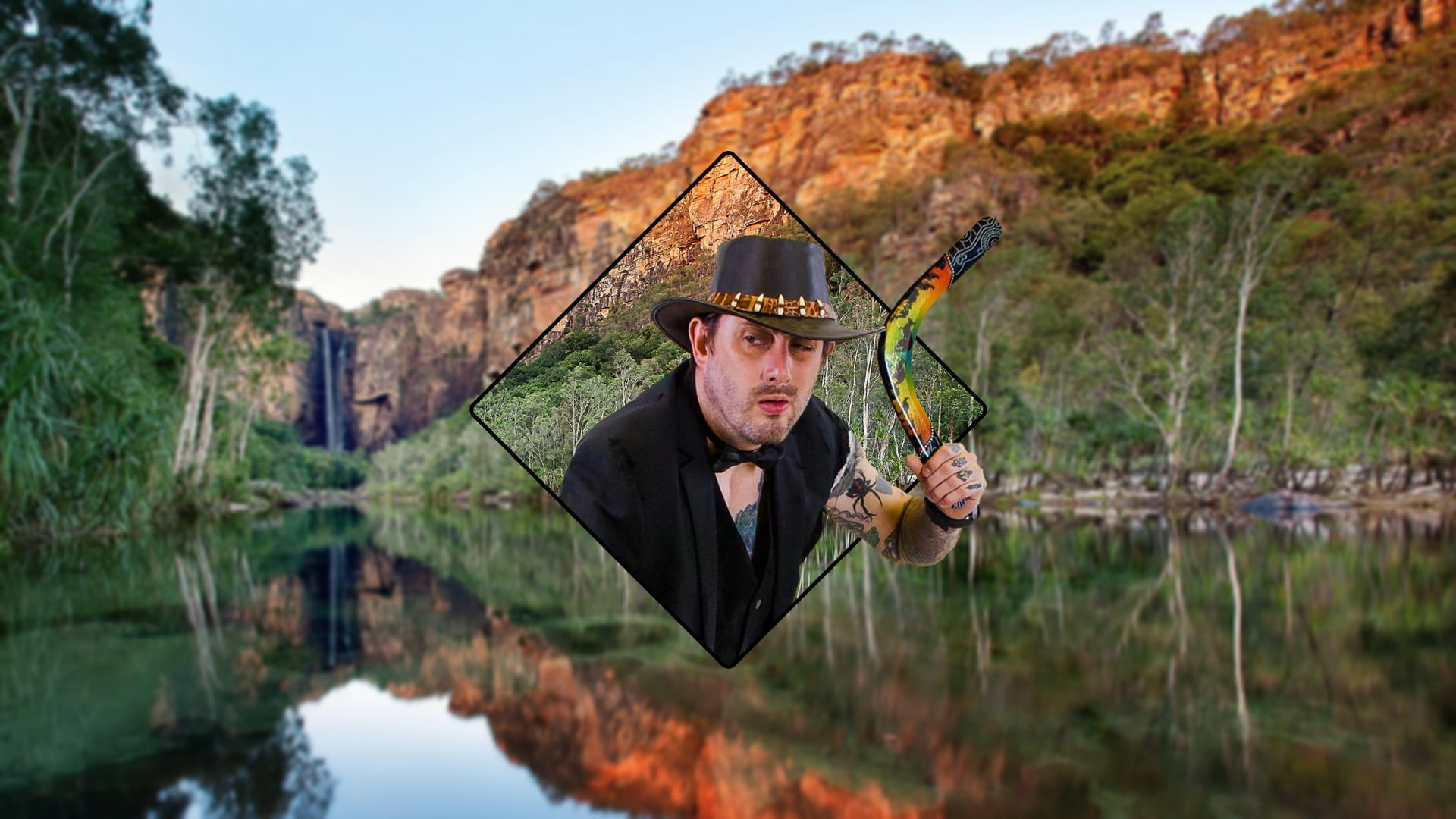 portrait, one person, men, young adult, looking at camera, real people, picture-in-picture, nature, adult, front view, reflection, young men, Geoff Ramsey, HD Wallpaper