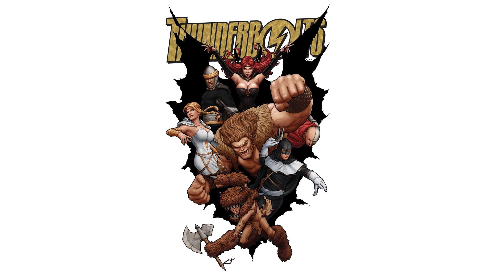Satan, Boomerang, 1080P, Thunderbolts, comic, Marvel Comics, Troll, Moonstone, Mr. Hyde, HD Wallpaper