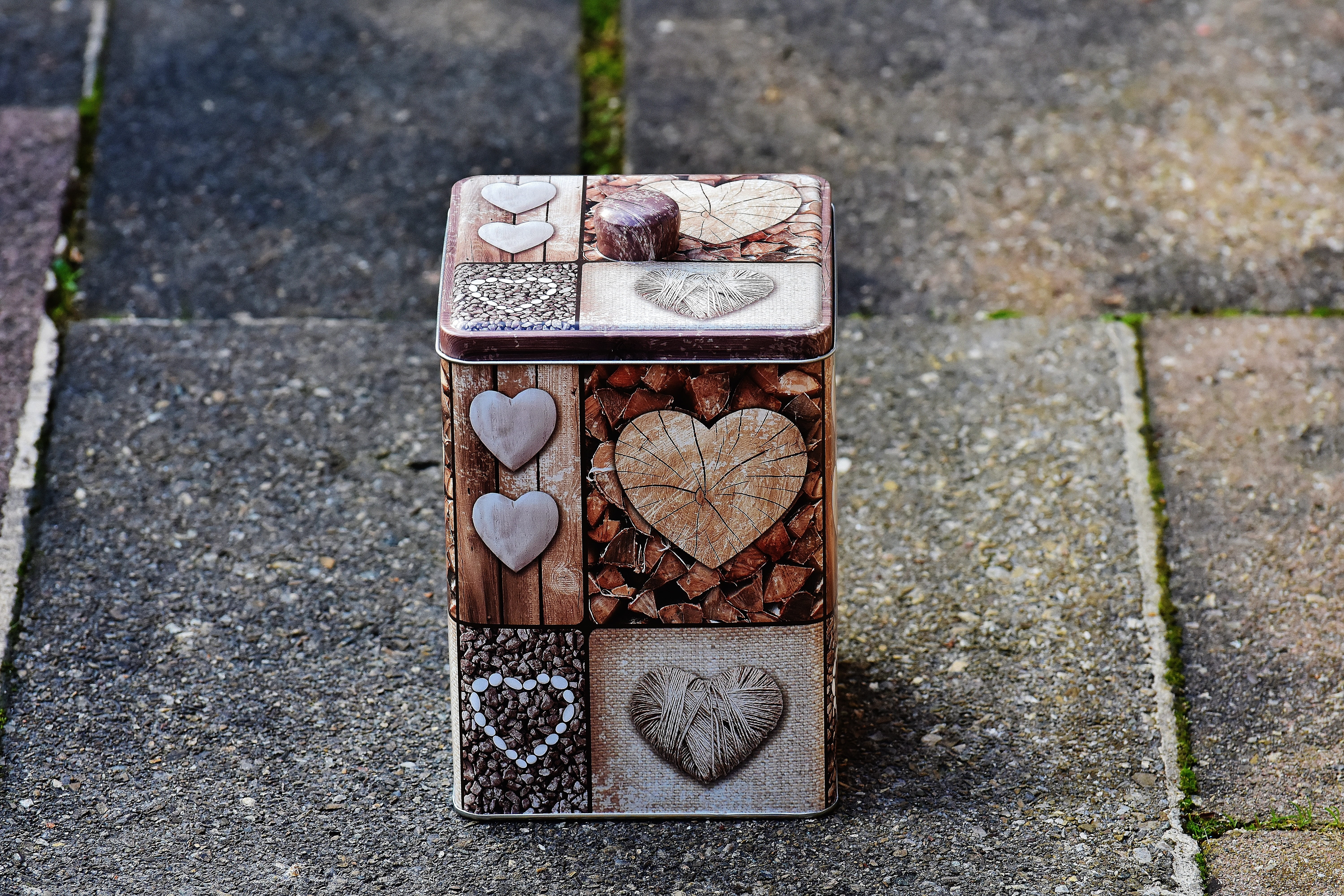 heart, outdoors, tin can, large group of objects, city, stone, day, love, antique, 5K, transportation, vessel, high angle view, coin, storage, road, street, HD Wallpaper