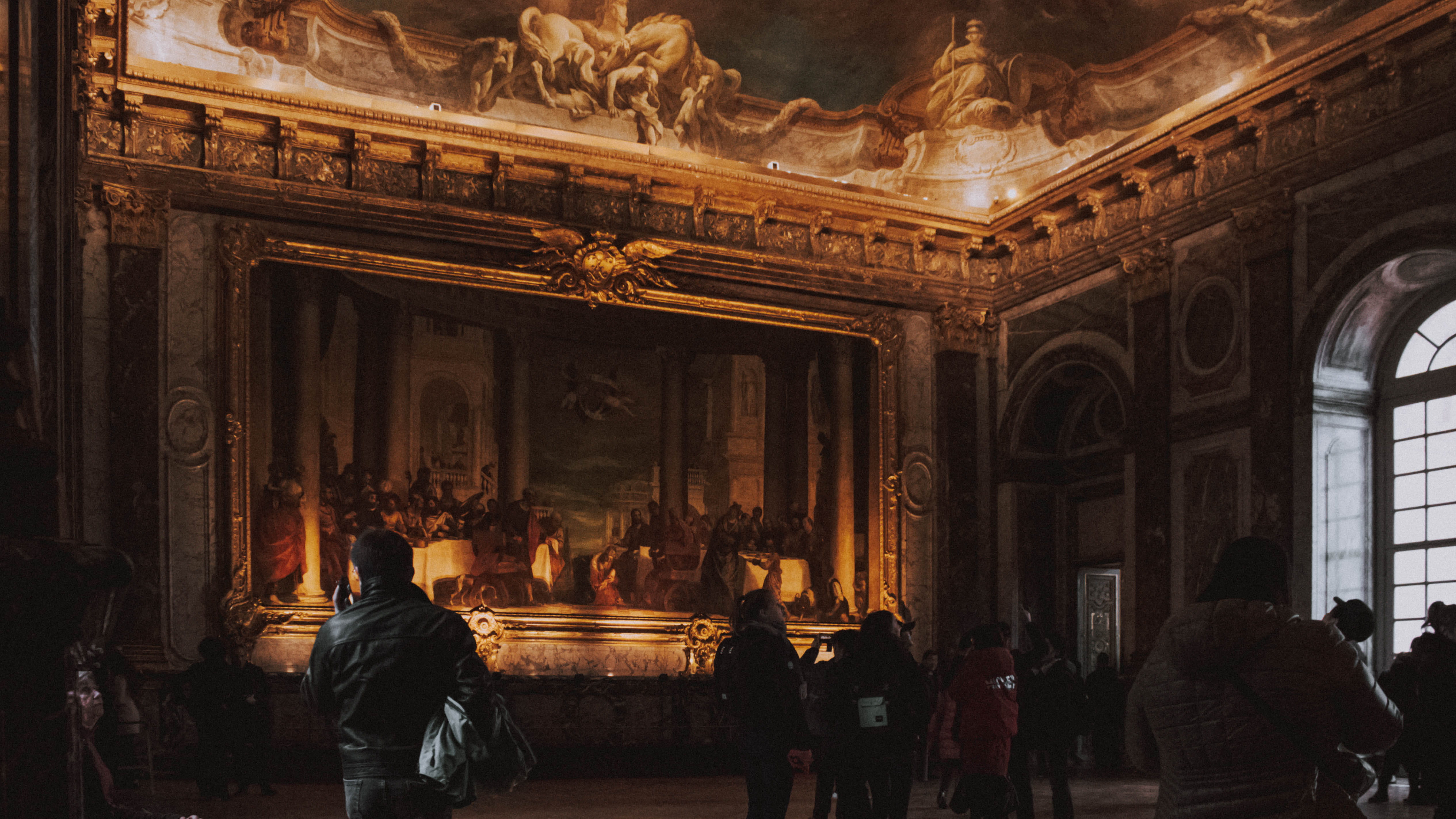 men, bar counter, religion, belief, leisure activities, people, painting, versailles, interior, the past, spirituality, castle, cathedral, person, 4K, HD Wallpaper