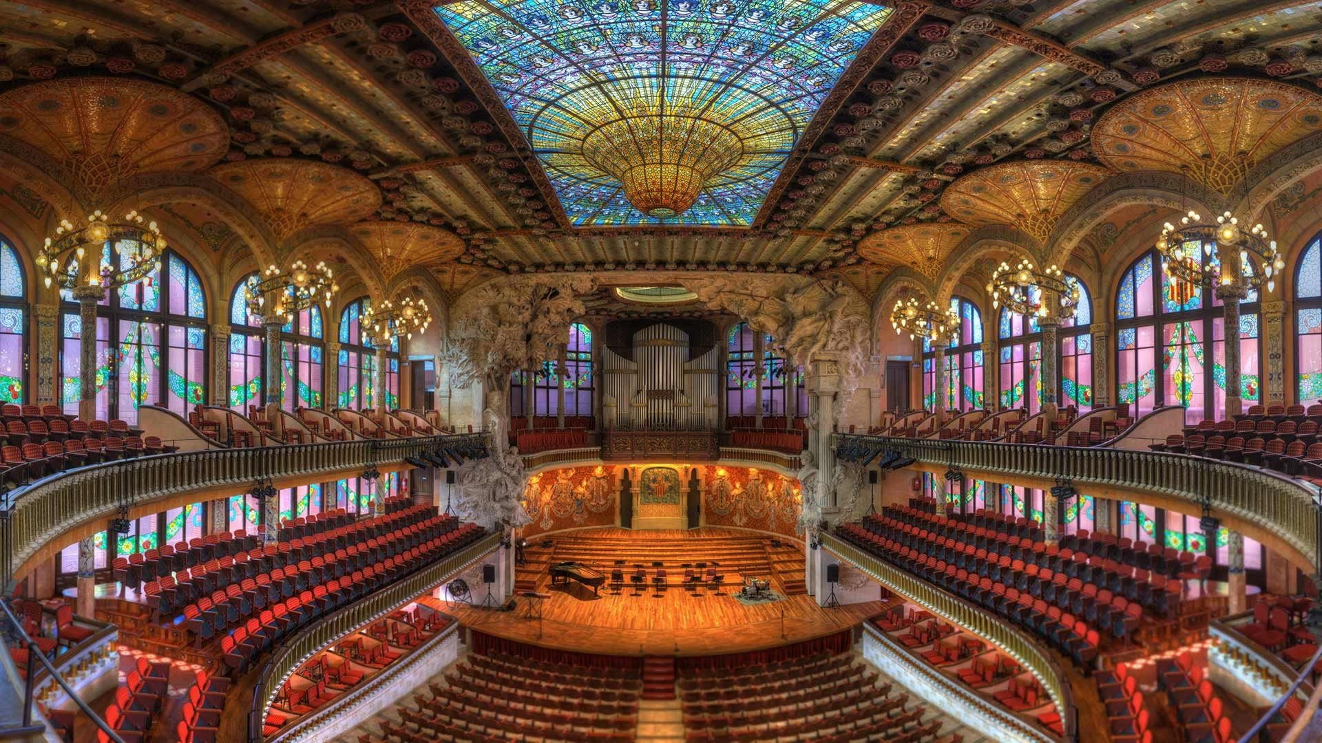 photography, 1080P, Barcelona, Bing, 2017 (Year), Palau de la Música Catalana, HD Wallpaper