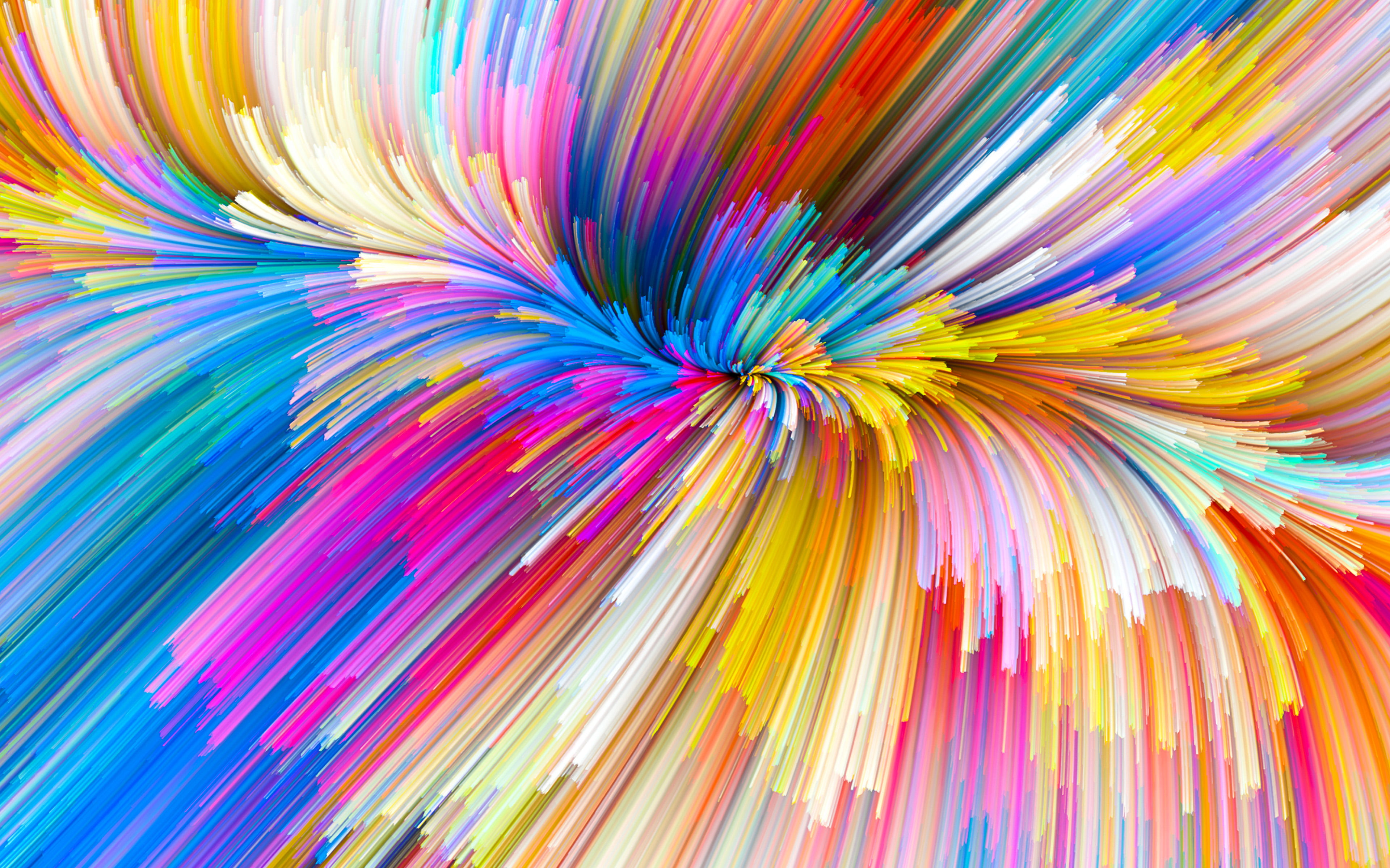 background, pattern, digital, abstract backgrounds, 4K, vitality, studio shot, yellow, abstract, color, rainbow, close-up, flowing, no people, blue, backgrounds, HD Wallpaper