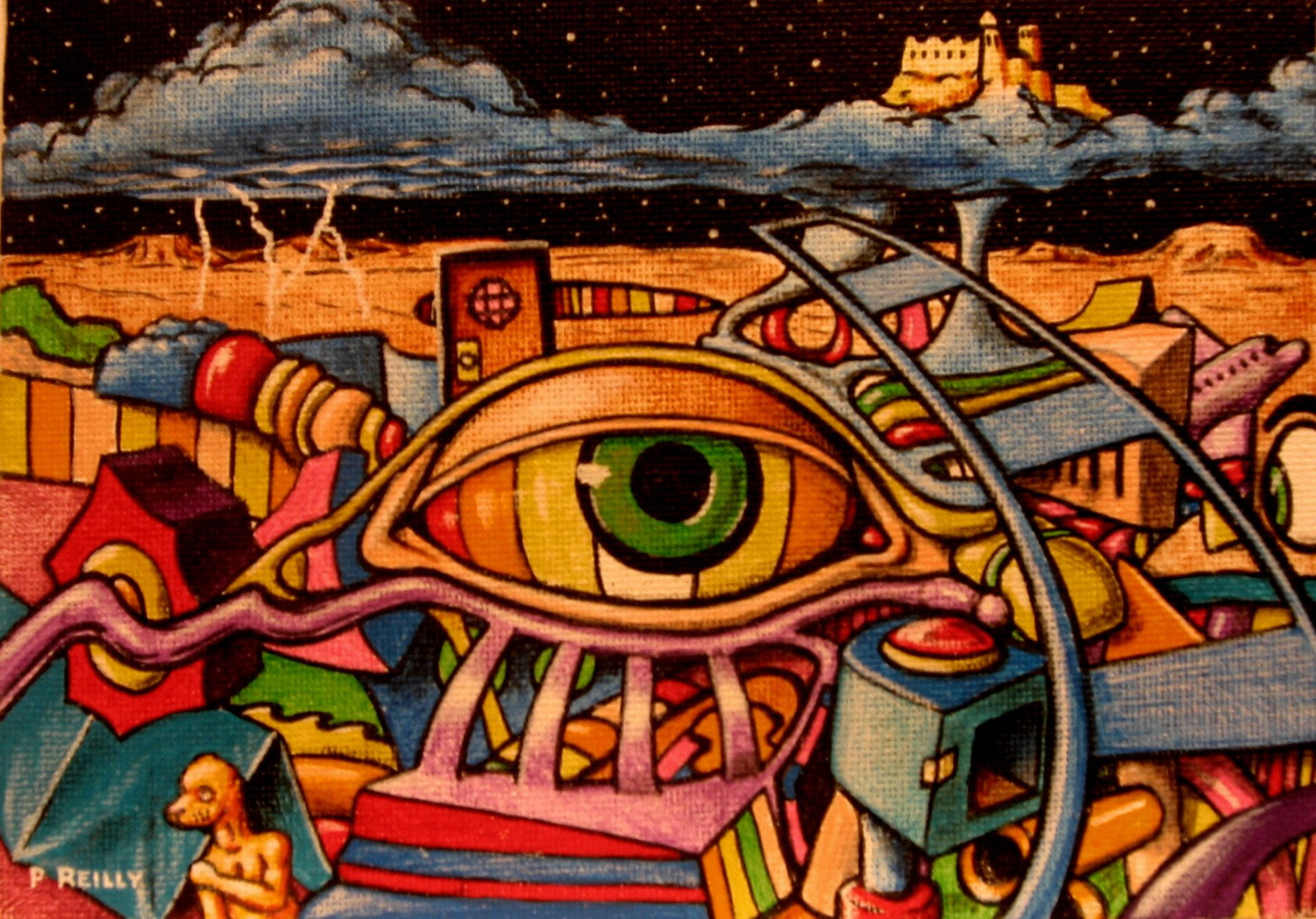 Surrealism, Artistic, Fantasy, 1080P, Psychedelic, Trippy, Graffiti, HD Wallpaper